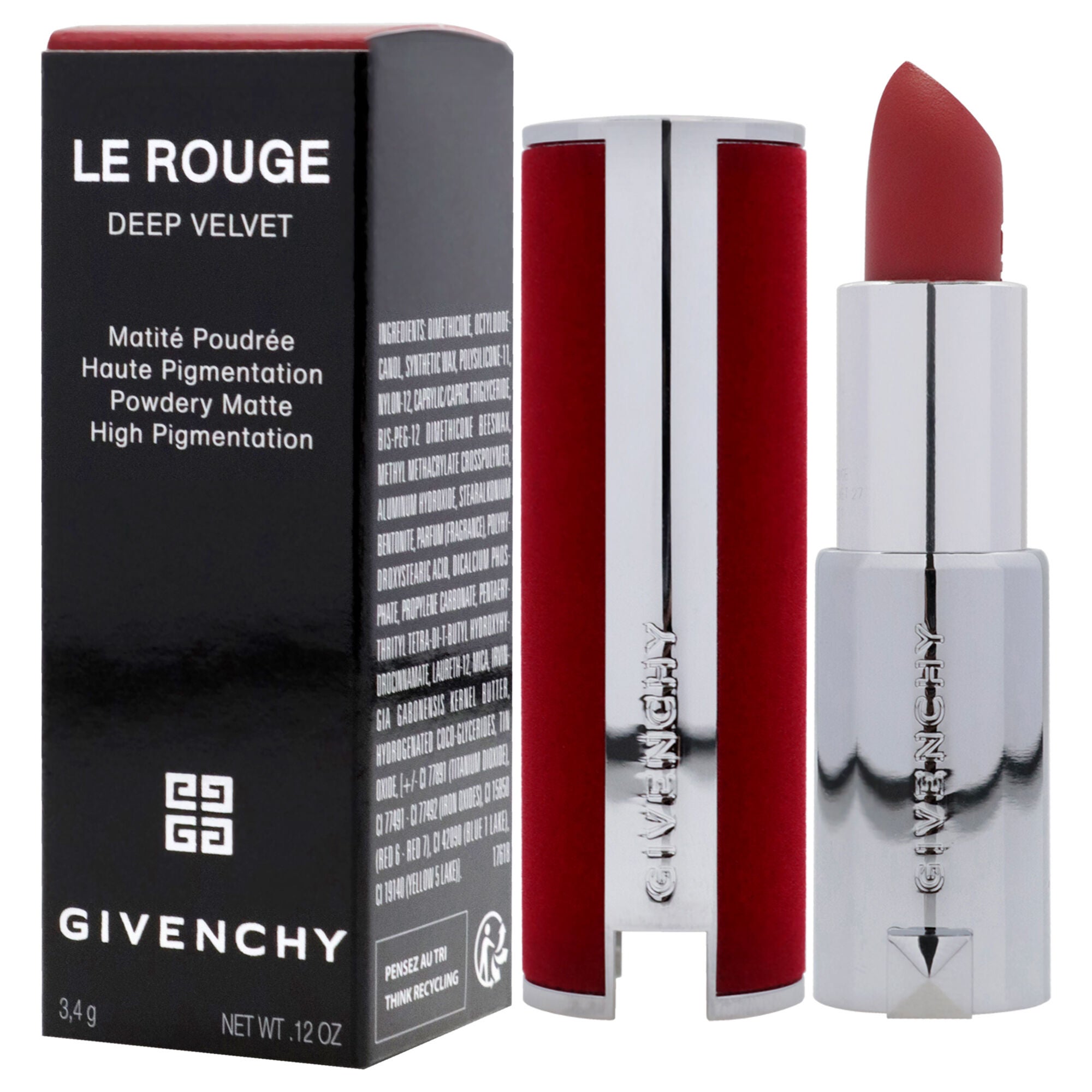 Le Rouge Deep Velvet Matte Lipstick - N27 by Givenchy for Women - 0.12 oz Lipstick, , alternate image number 7