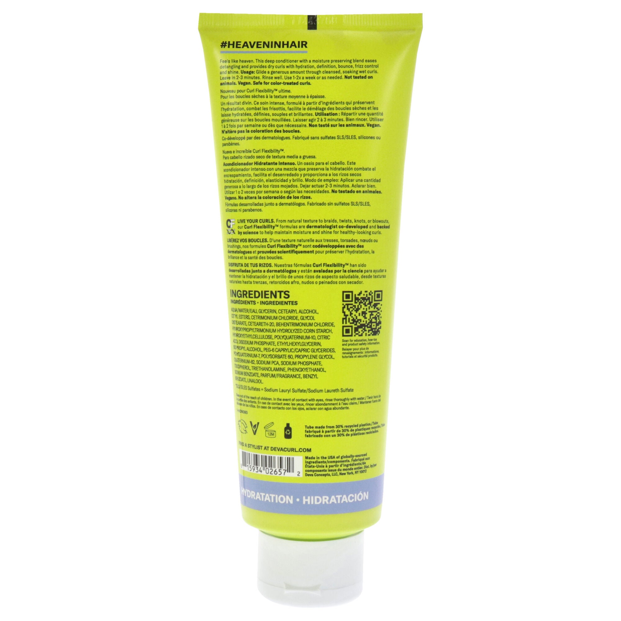 Heaven in Hair Moisturizing Deep Conditioner by DevaCurl for Unisex - 8 oz Conditioner, , alternate image number 3