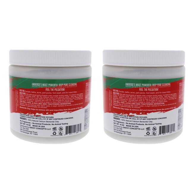 Powerful Deep Pore Cleansing Clay - Pack of 2 by Mayan Magic Mud for Unisex - 16 oz Cleanser, NA, alternate image number null