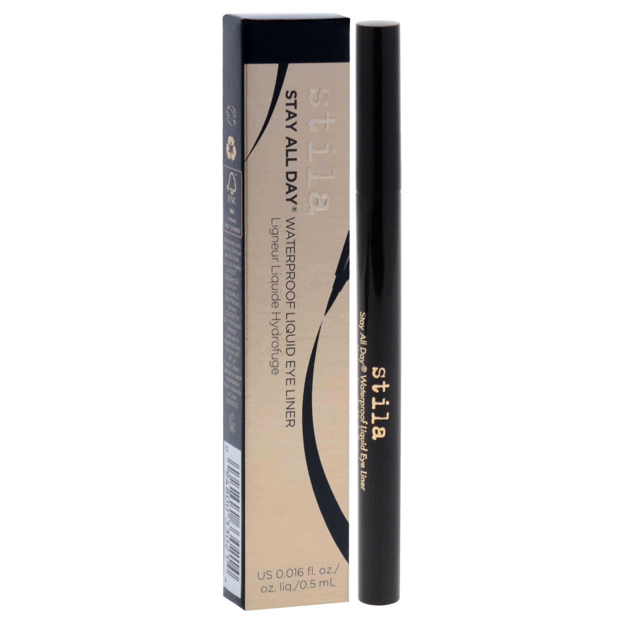 Stay All Day Waterproof Liquid Eye Liner - Intense Black by Stila for Women - 0.016 oz Eyeliner, See Description, alternate image number 2