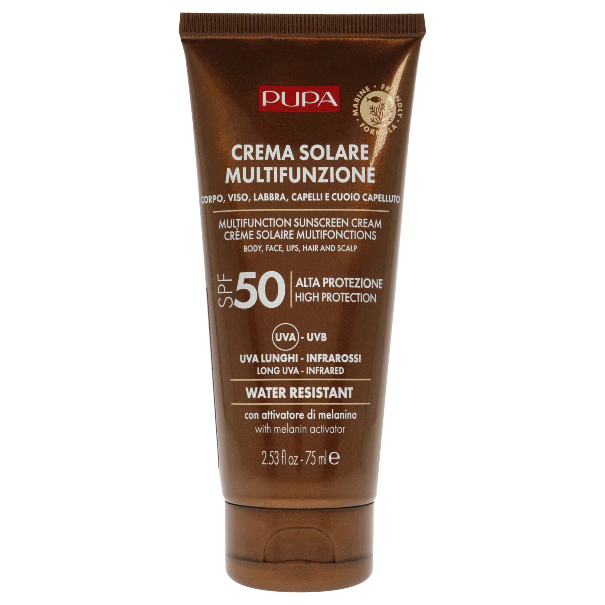 Multifunction Sunscreen Cream SPF 50 by Pupa Milano for Unisex - 2.53 oz Sunscreen, See Description, hi-res image number 0