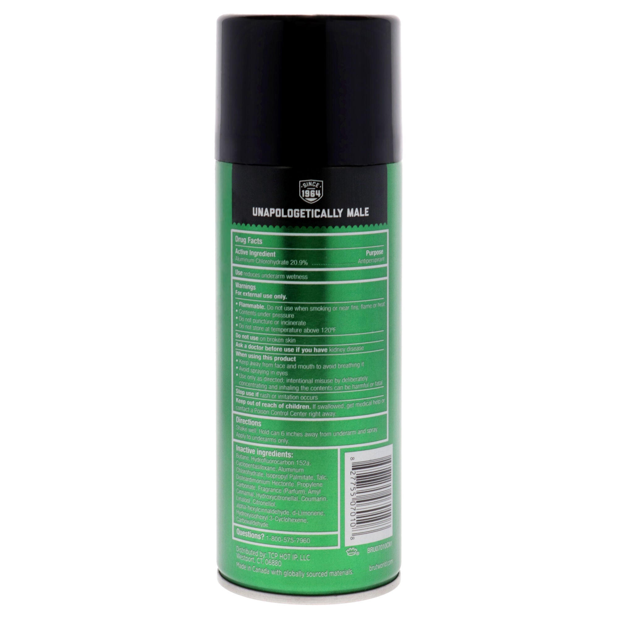Classic Scent Antiperspirant and Deodorant Spray by Brut for Unisex - 6 oz Deodorant Spray, See Description, alternate image number 1