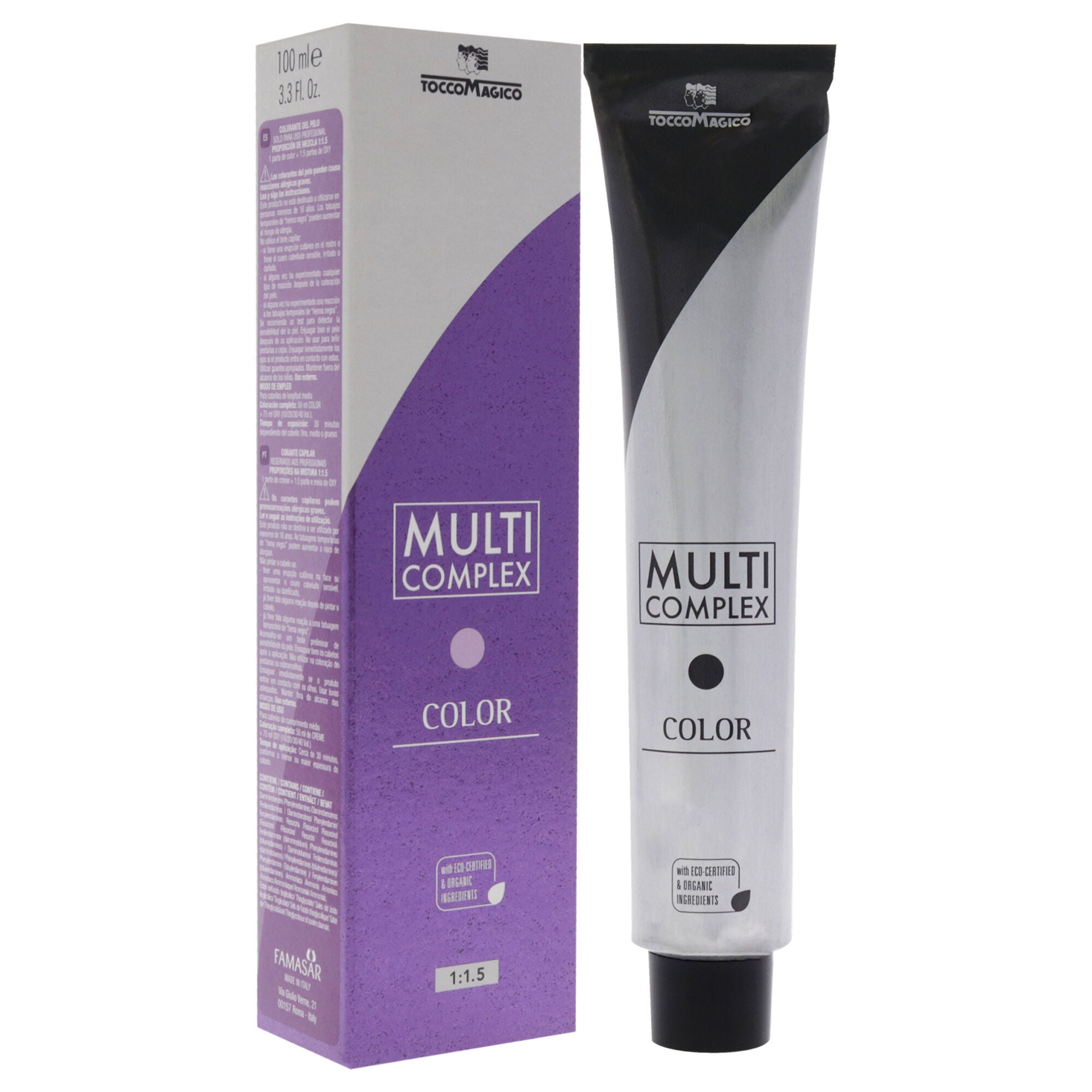 Multi Complex Permanet Hair Color - 5.7 Light Purple Chestnut by Tocco Magico for Unisex - 3.38 oz Hair Color, See Description, alternate image number 1