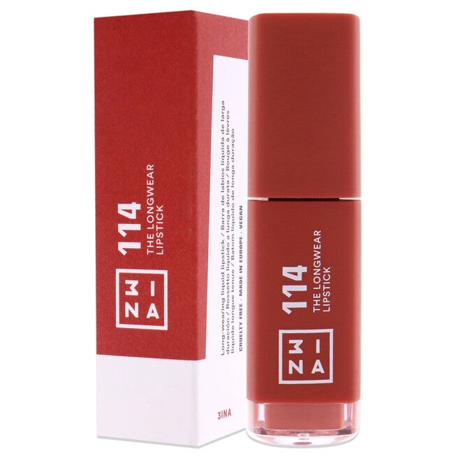 The Longwear Lipstick - 114 Brown by 3INA for Women - 0.20 oz Lipstick, , alternate image number 7