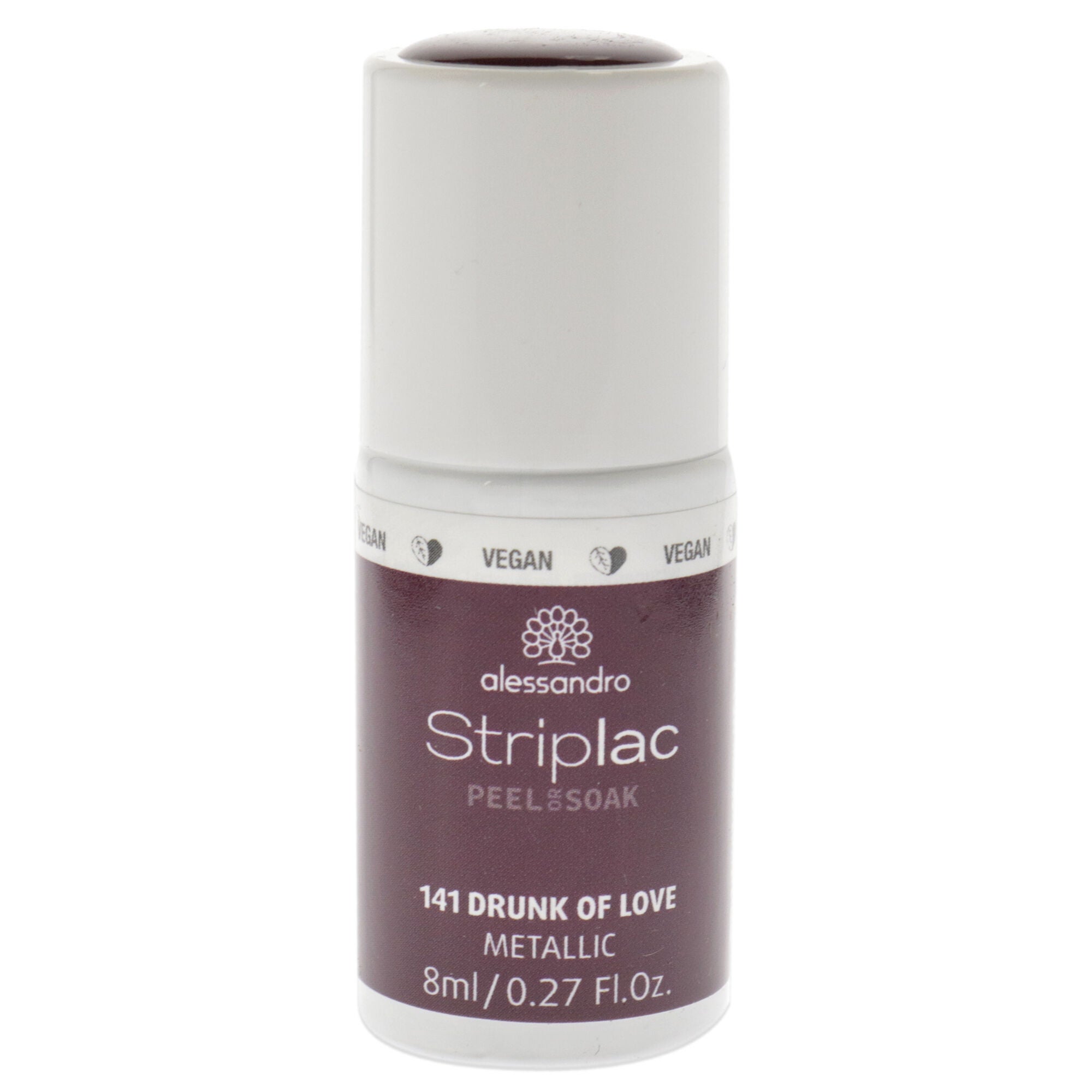Striplac Peel or Soak Metallic - 141 Drunk of Love by Alessandro for Women - 0.27 oz Nail Polish, See Description, hi-res image number 0