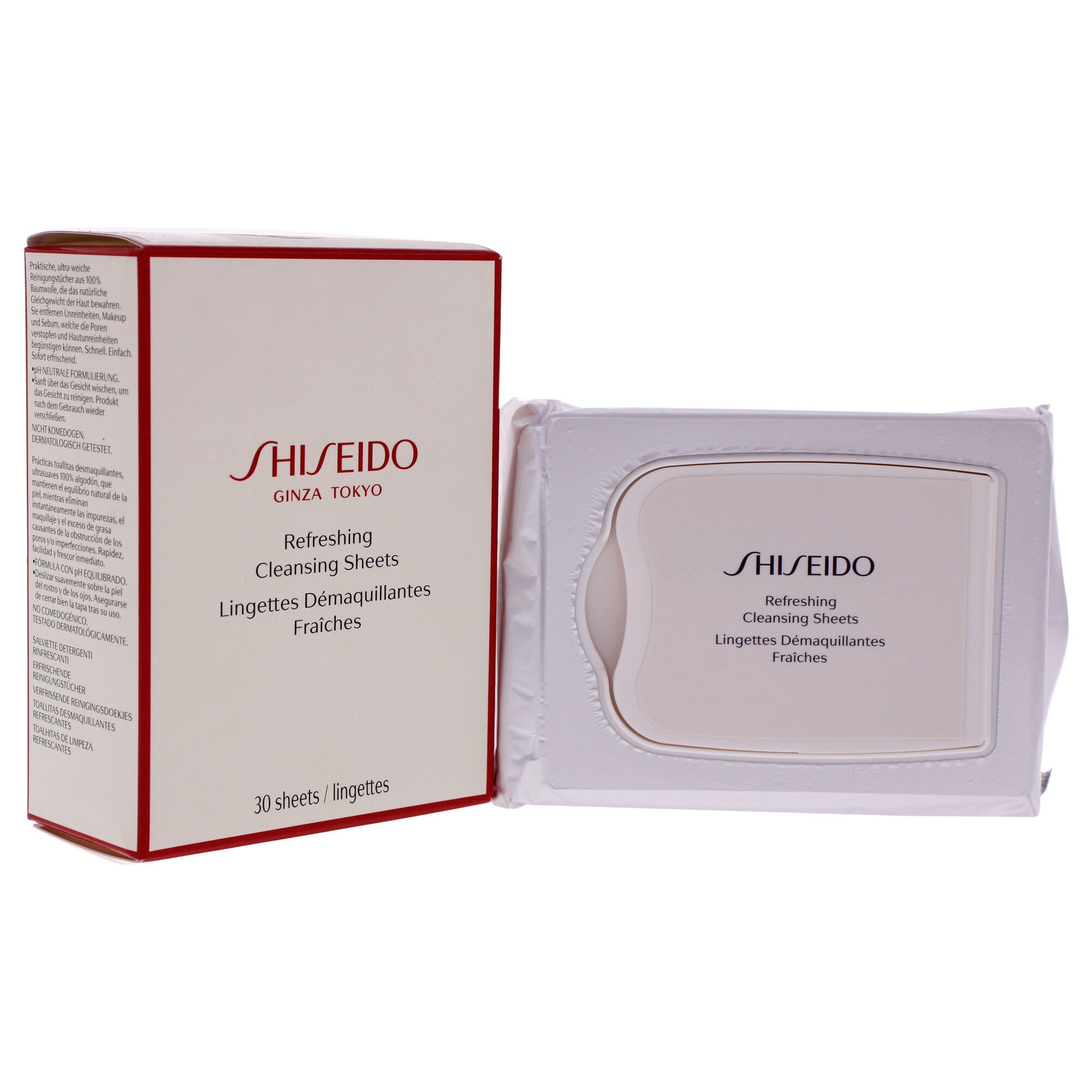 Refreshing Cleansing Sheet by Shiseido for Unisex - 30 Count Wipes, See Description, alternate image number 4