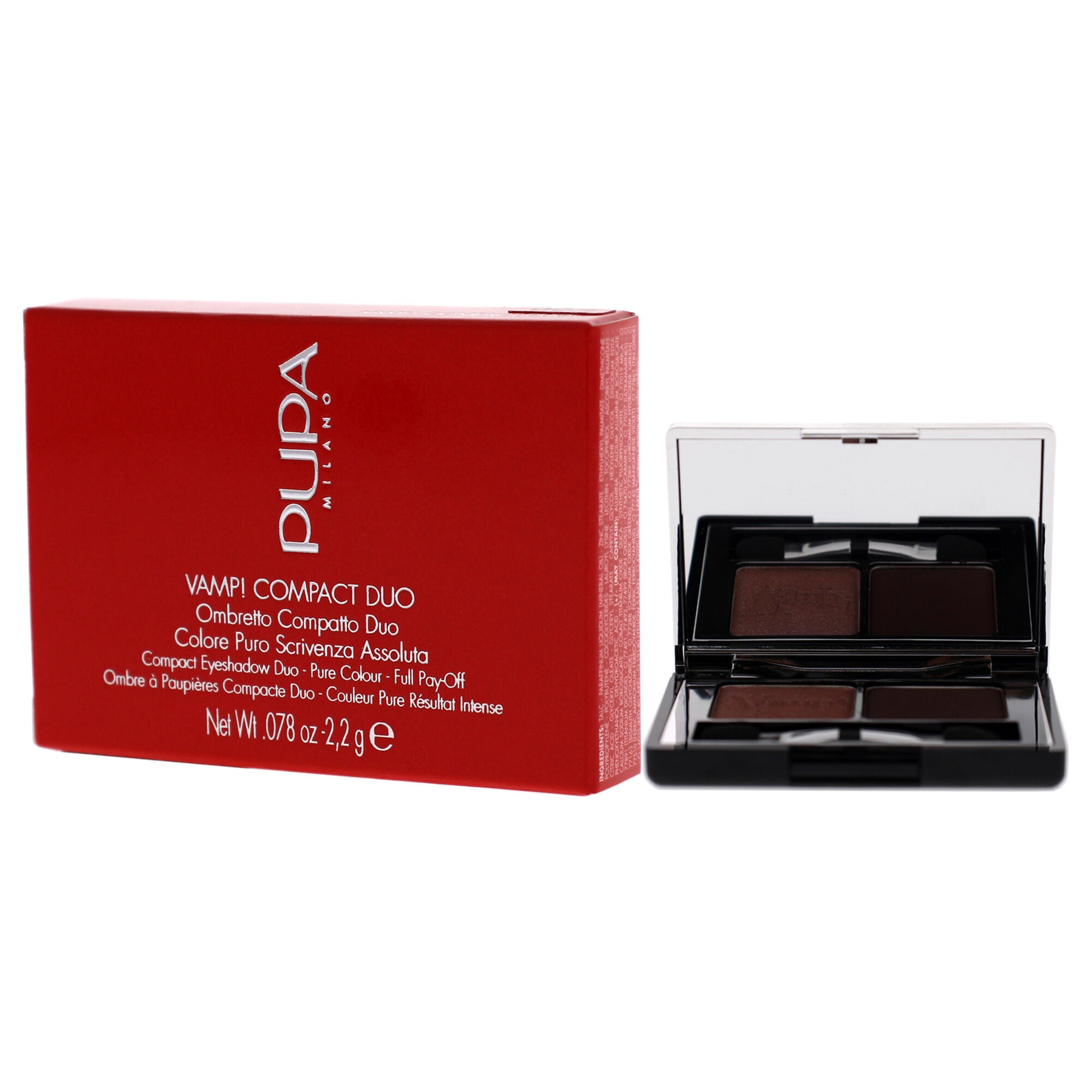 Vamp! Compact Duo Eyeshadow - 002 Pink Earth by Pupa Milano for Women - 0.078 oz Eye Shadow, See Description, alternate image number 3