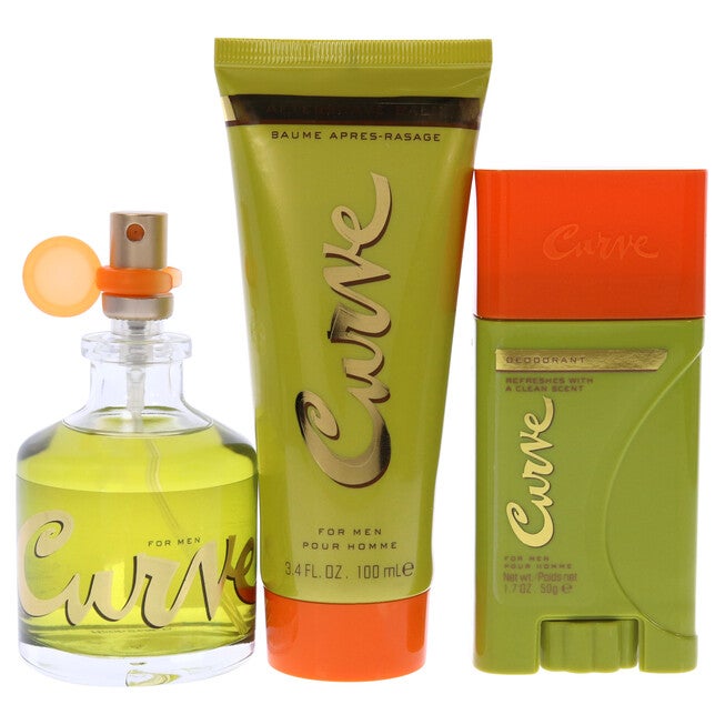 Curve by Liz Claiborne for Men - 3 Pc Gift Set 2.5oz EDC Spray, 3.4oz After Shave Balm, 1.7oz Deodorant Stick, , alternate image number null