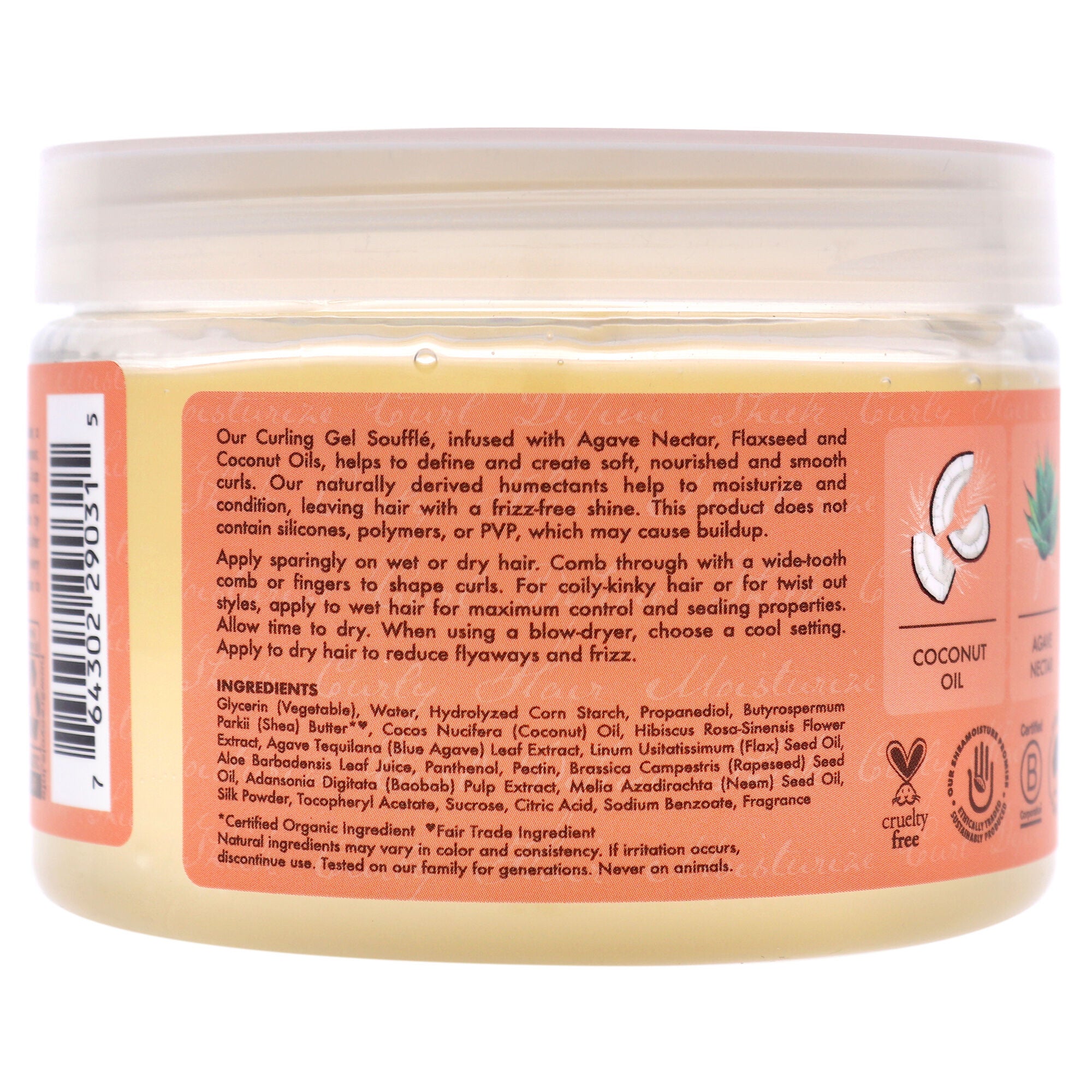 Coconut Hibiscus Curling Gel Souffle by Shea Moisture for Unisex - 12 oz Gel, See Description, alternate image number 2