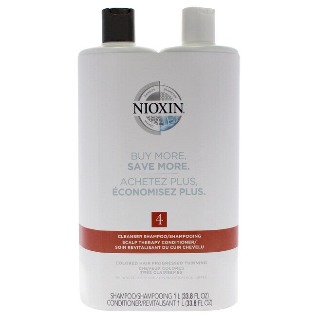 System 4 Duo by Nioxin for Unisex - 2 x 33.8 oz Shampoo, Conditioner, NA, hi-res image number null
