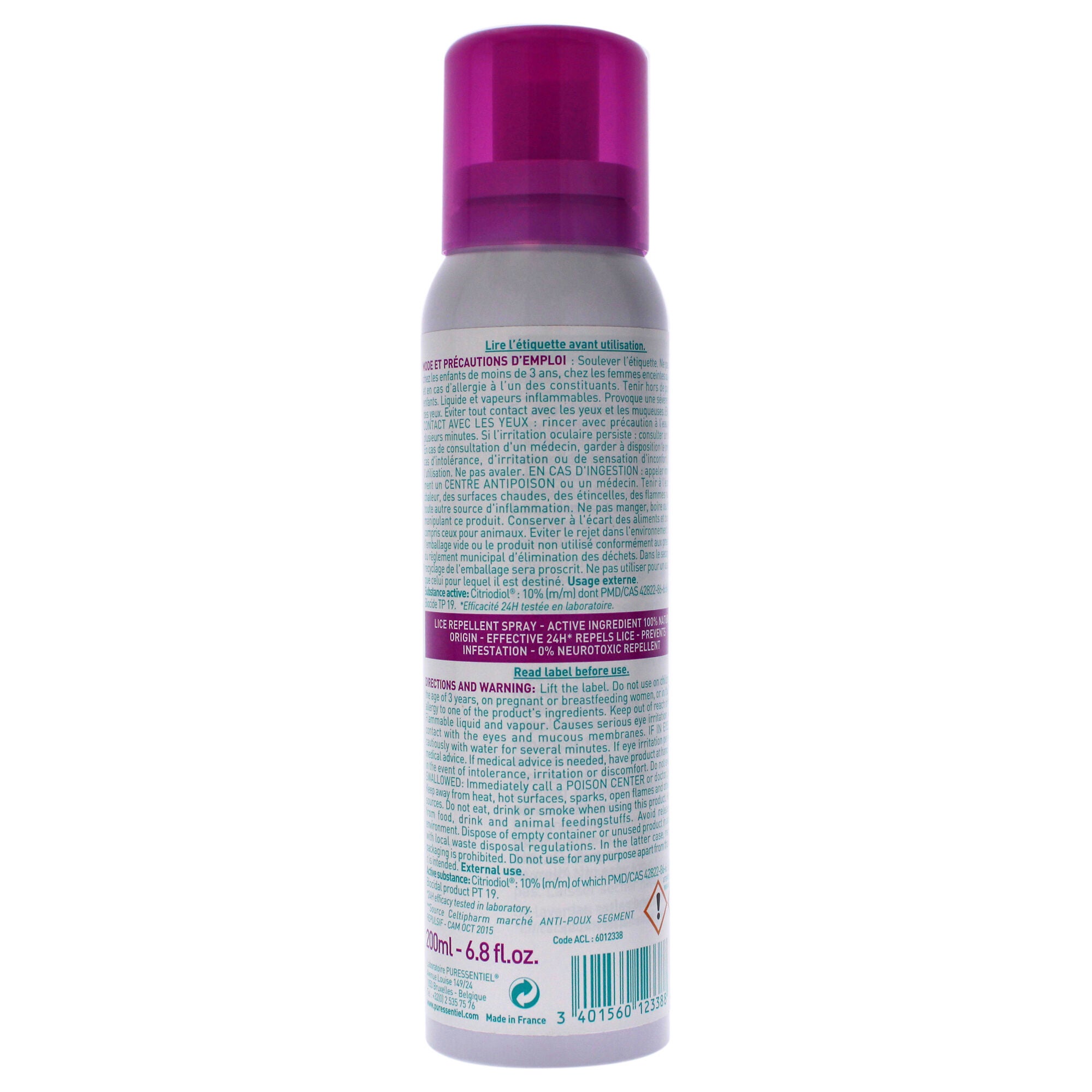 Anti-Lice Repellent Spray by Puressentiel for Unisex - 6.8 oz Lice Treatment, See Description, alternate image number 2