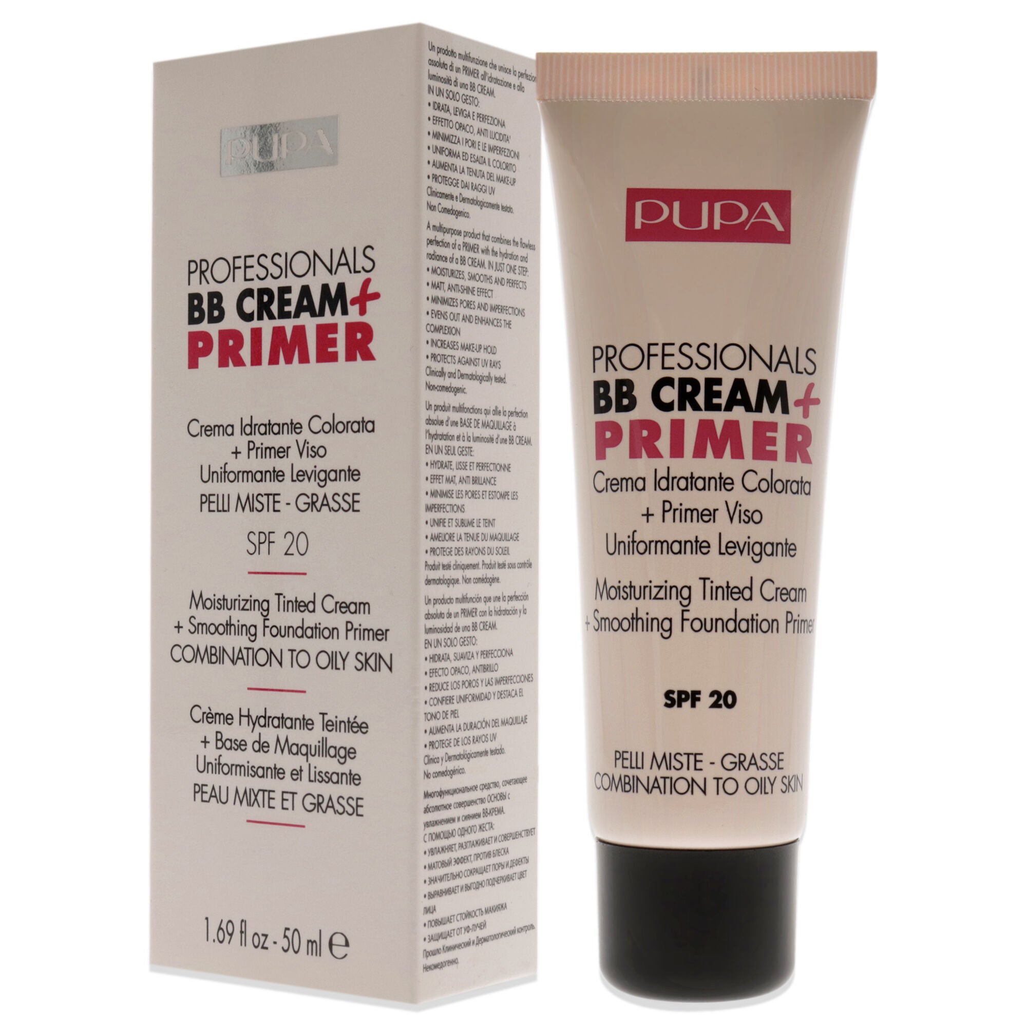 Professionals BB Cream Plus Primer SPF 20 - 001 Nude - Combination To Oily Skin by Pupa Milano for Women - 1.69 oz Primer, , alternate image number 7