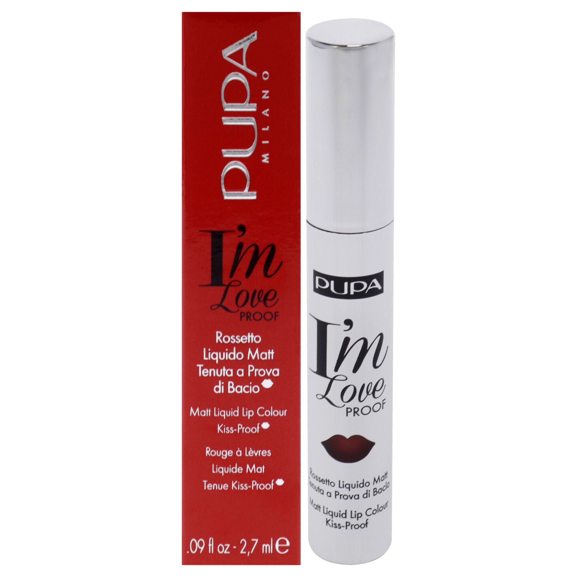 I Am Love Proof Matt Liquid Lip Color - 010 Fire Red by Pupa Milano for Women - 0.09 oz Lipstick, See Description, hi-res image number 0