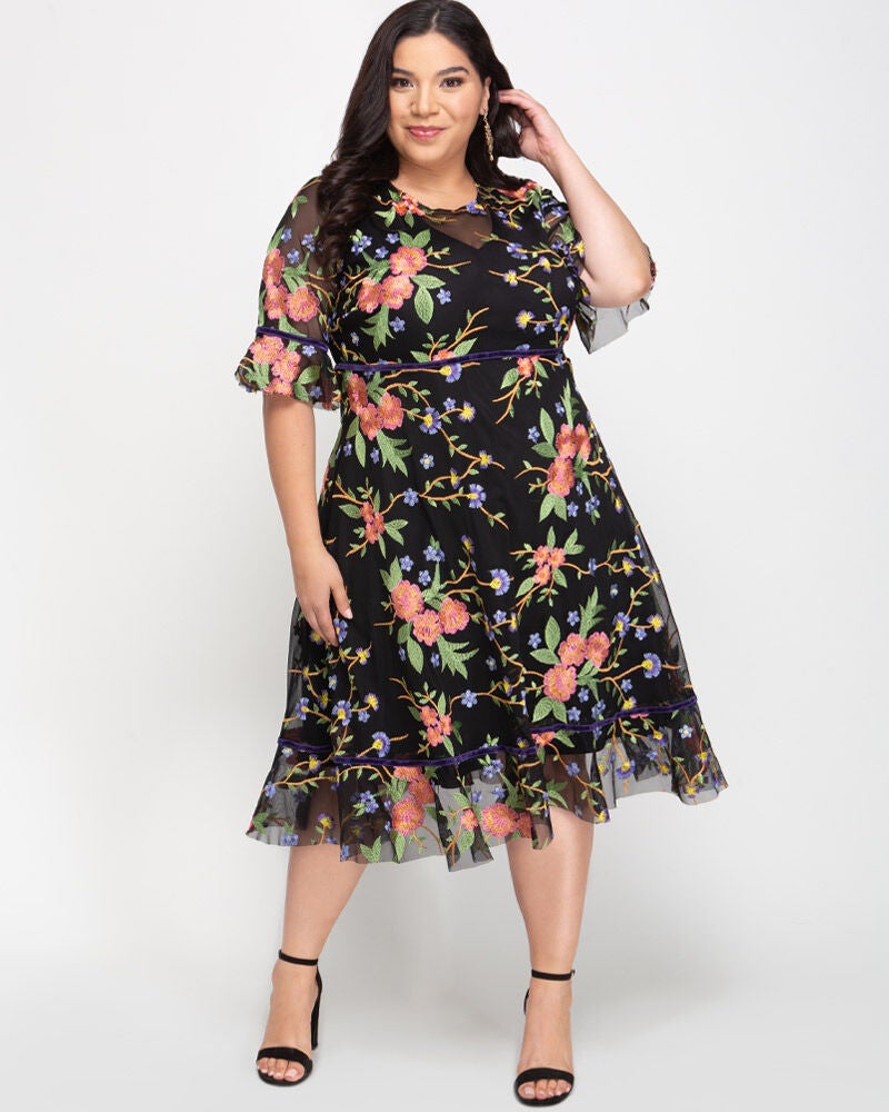 Wildflower embroidered dress clearance
