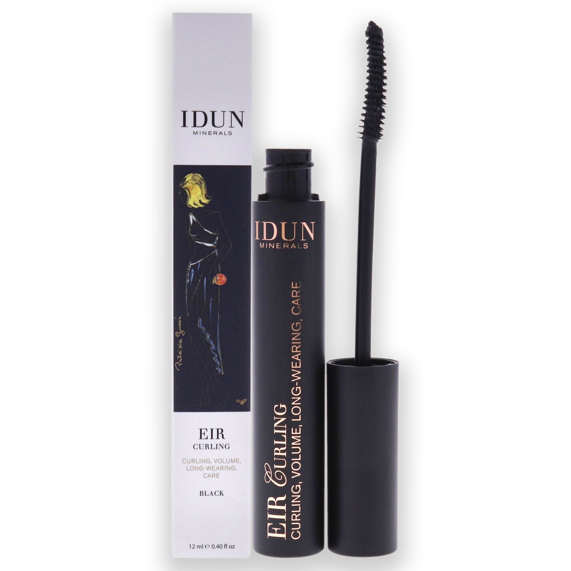 Eir Curling Mascara - 007 Black by Idun Minerals for Women - 0.40 oz Mascara, See Description, hi-res image number 0
