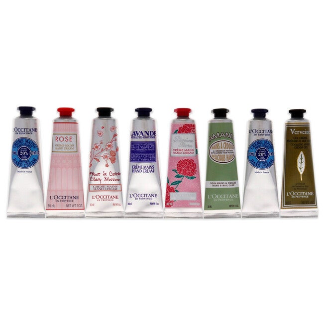 Fantastic 8 Hand Creams Kit by LOccitane for Unisex - 8 x 1 oz Shea Dry Skin, Rose, Cherry Blossom, Lavender, Pivoine Flora, Almond, Hand Cream, NA, alternate image number null