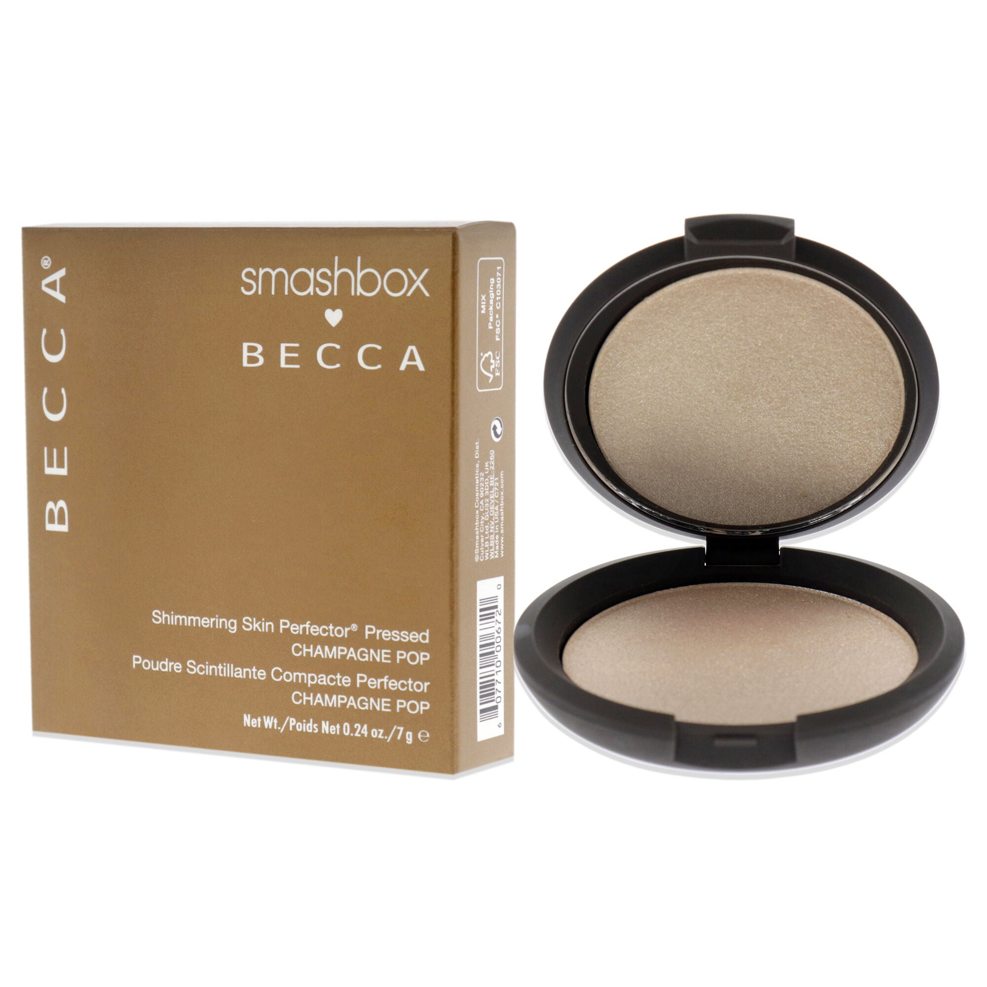 Becca Shimmering Skin Perfector Pressed Highlighter - Champagne Pop by SmashBox for Women - 0.24 oz Highlighter, , alternate image number 8