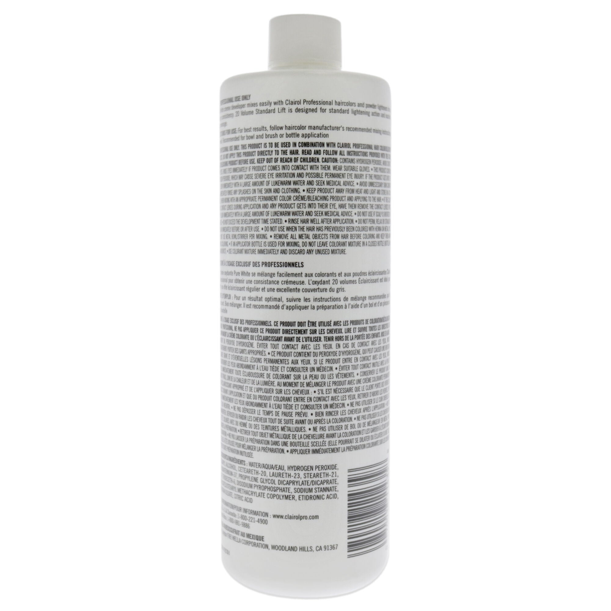 Pure White 20 Volume Creme Developer by Clairol for Unisex - 16 oz Lightener, , alternate image number 3