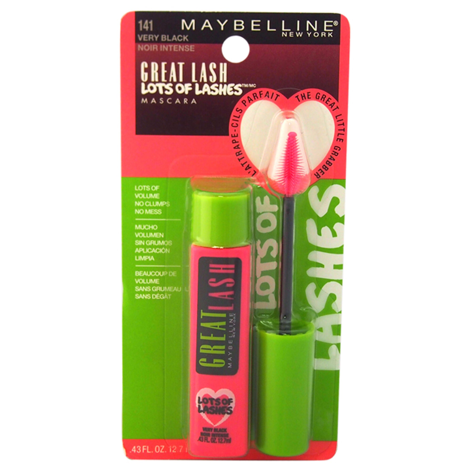 Great Lash Lots Of Lashes Mascara - # 141 Very Black by Maybelline for Women - 0.43 oz Mascara, , alternate image number 3
