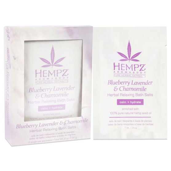 Aromabody Blueberry Lavender and Chamomile Herbal Relaxing Bath Salts by Hempz for Unisex - 2 x 1 oz Bath Salt, , alternate image number null