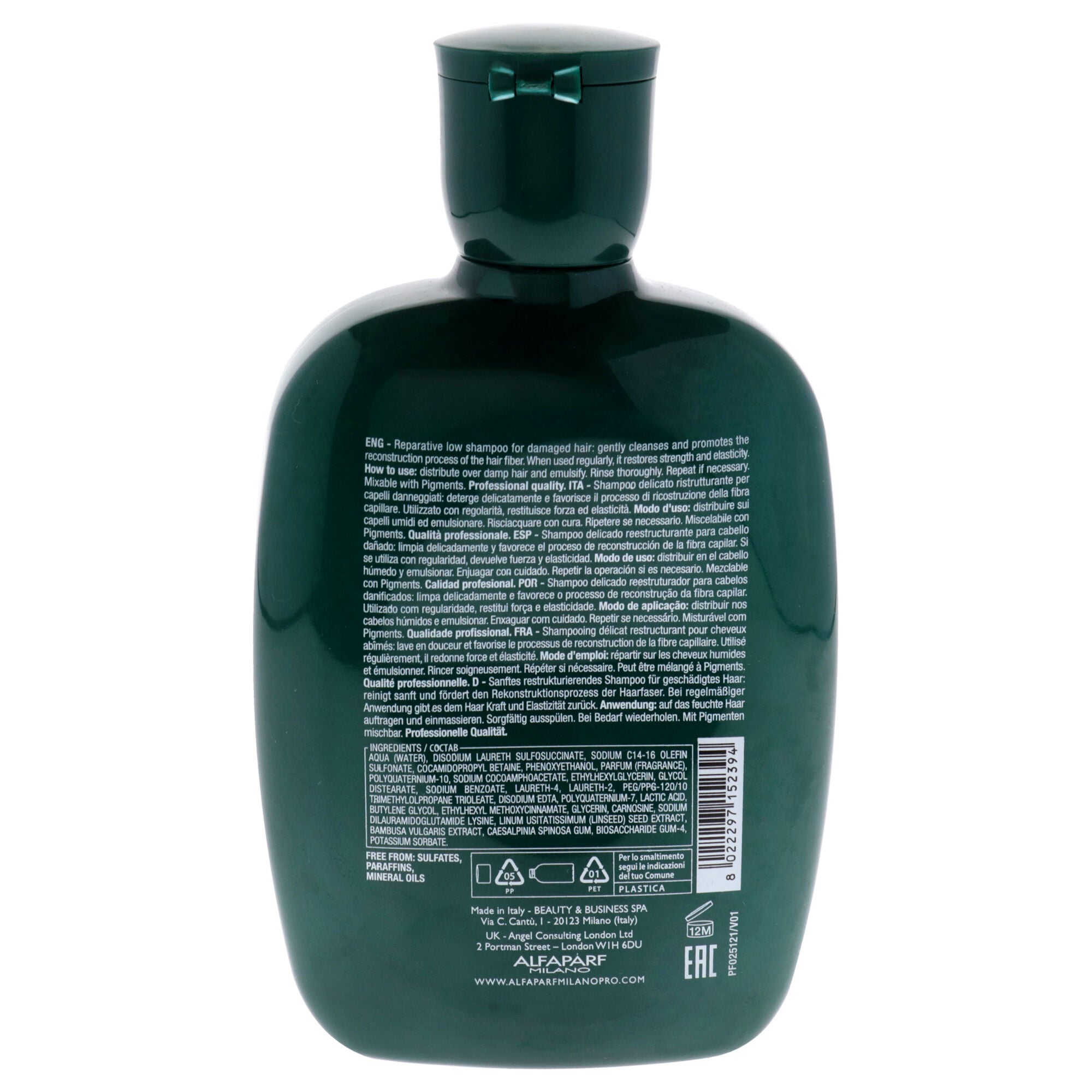 Semi Di Lino Reconstruction Reparative Low Shampoo by Alfaparf Milano for Unisex - 8.45 oz Shampoo, See Description, alternate image number 1