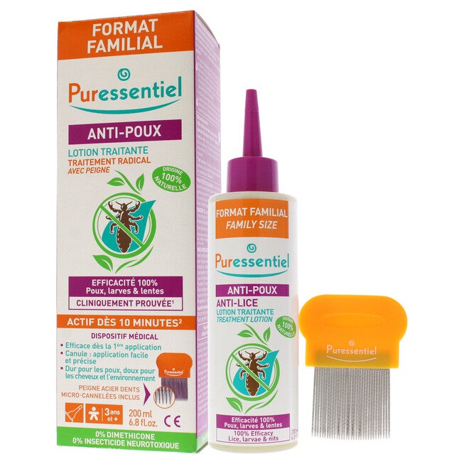 Anti-Lice Treatment Lotion Plus Comb by Puressentiel for Unisex - 6.8 oz Treatment, See Description, alternate image number 3