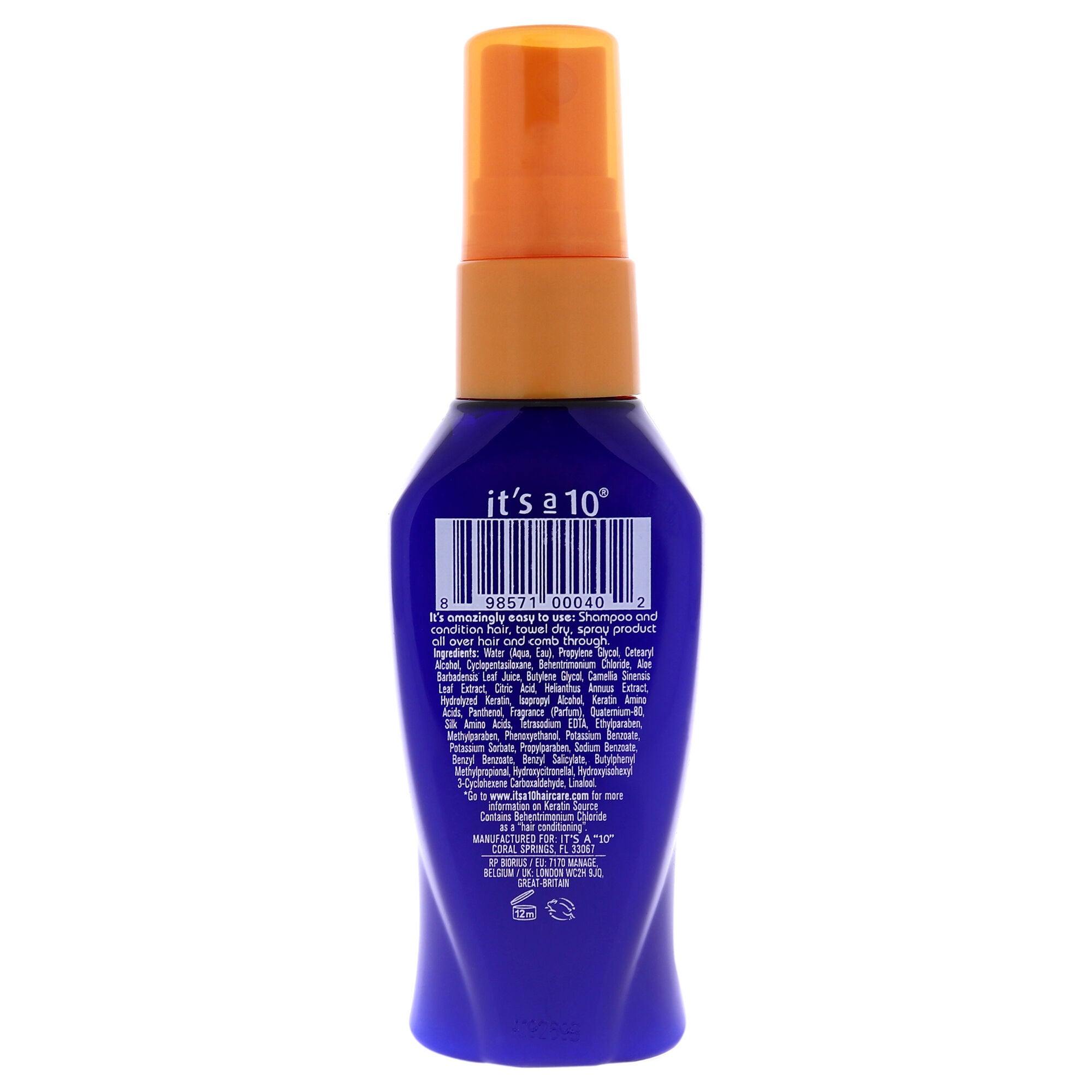 Miracle Leave In Plus Keratin by Its A 10 for Unisex - 2 oz Spray, See Description, alternate image number 1