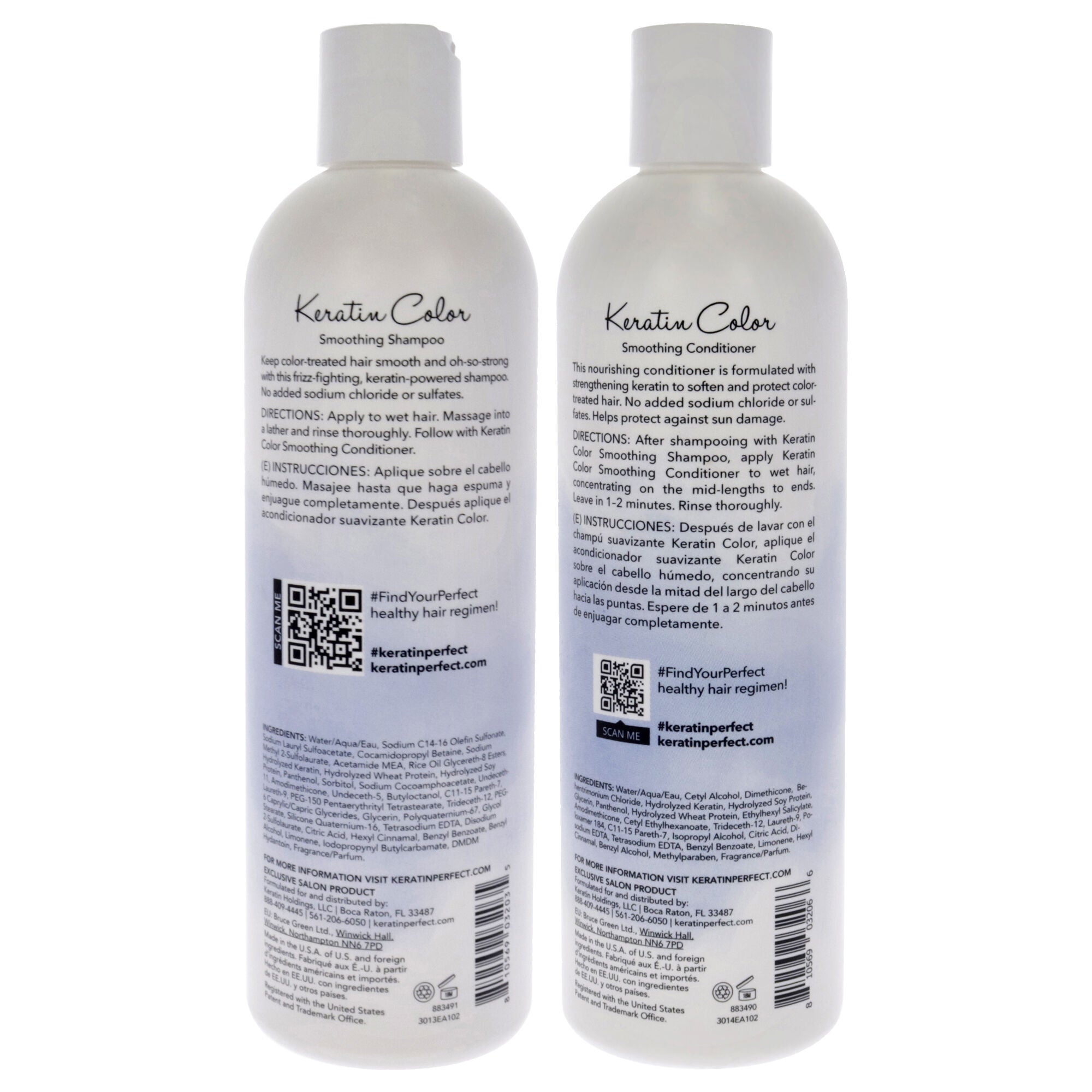 Keratin Color Kit by Keratin Perfect for Unisex - 2 Pc Kit 12oz Shampoo, 12oz Conditioner, See Description, alternate image number 1