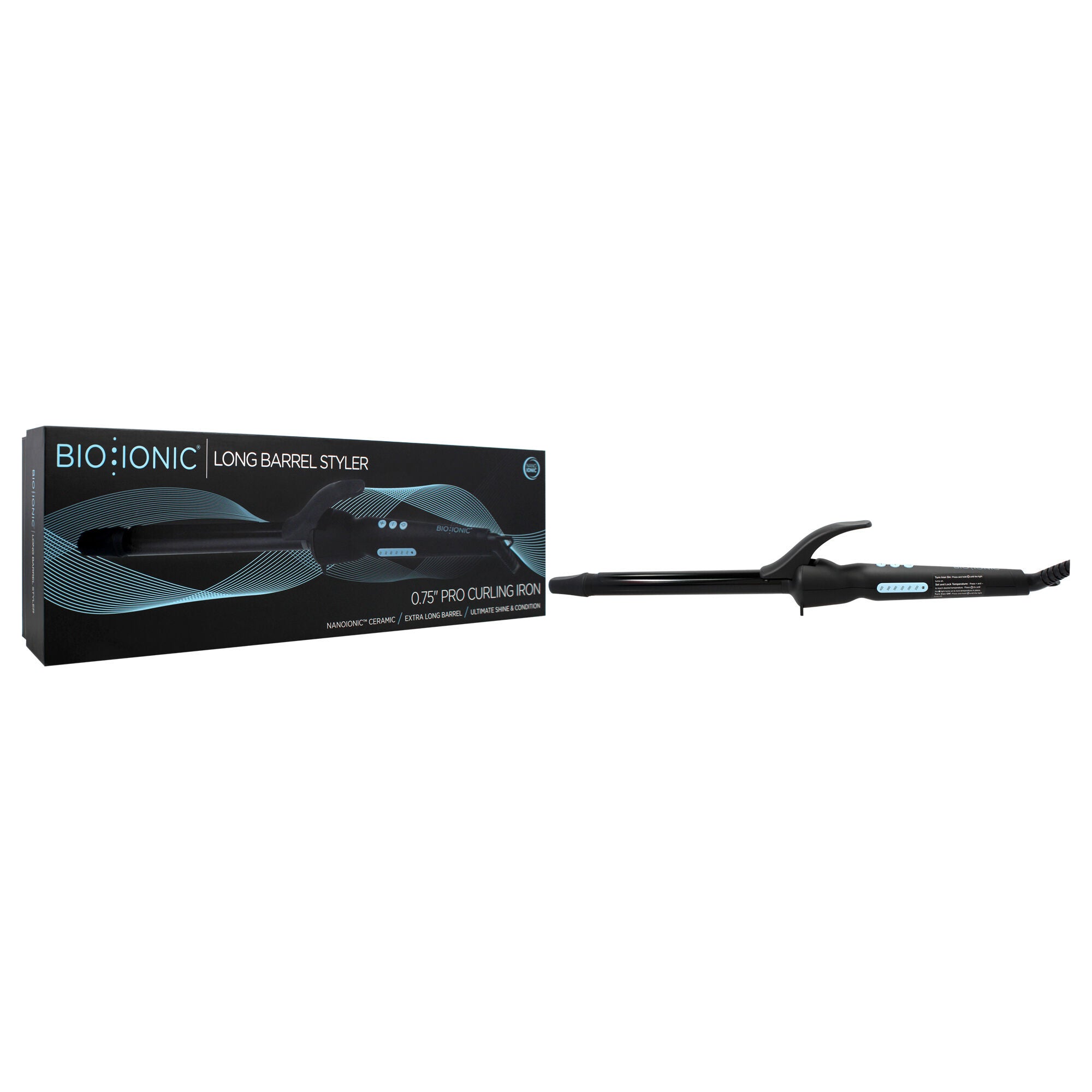 Long Barrel Styler - Black by Bio Ionic for Women - 0.75 Inch Curling Iron, See Description, alternate image number 1