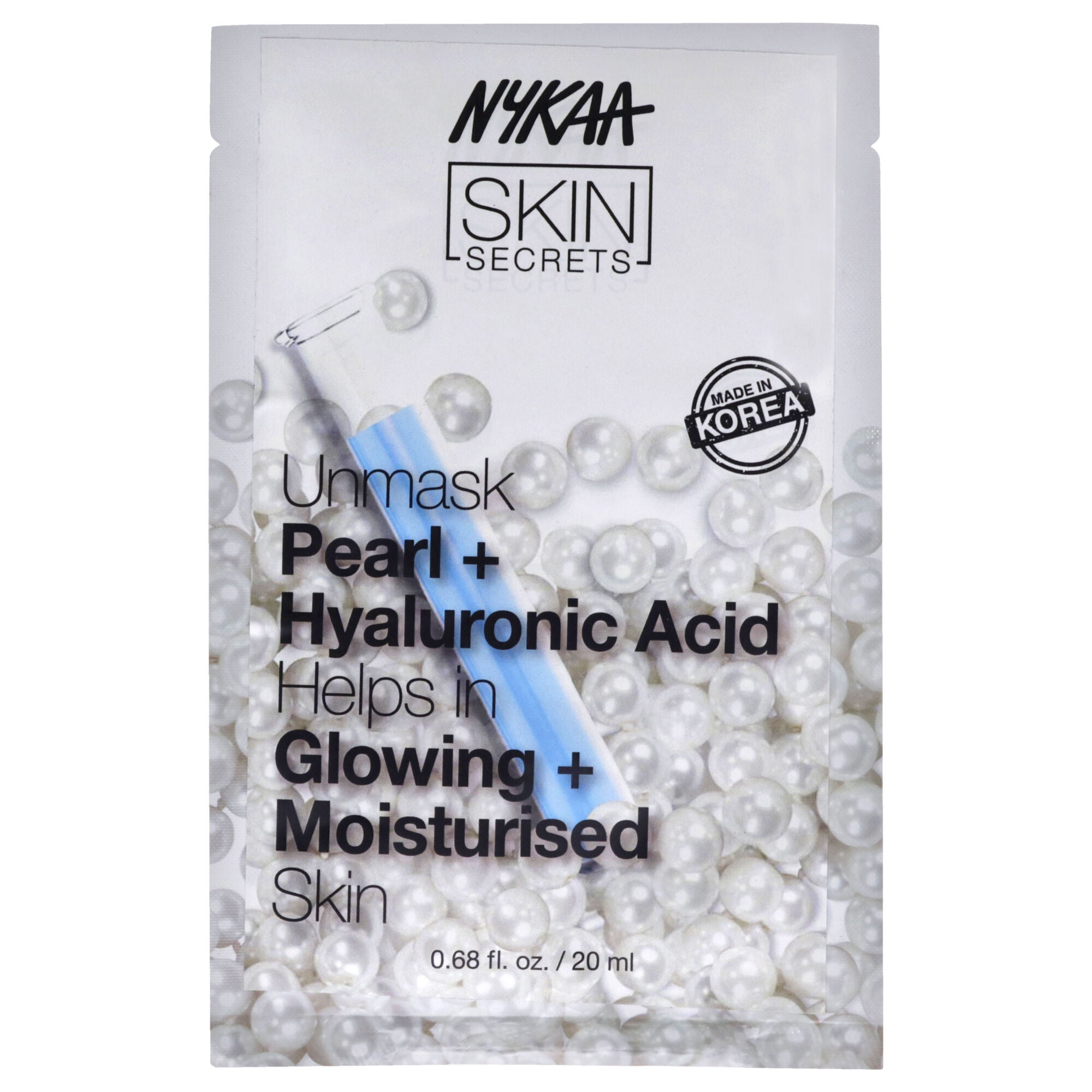 Skin Secrets Sheet Mask - Pearl and Hyaluronic Acid by Nykaa Naturals for Women - 1 Pc Mask, See Description, hi-res image number 0