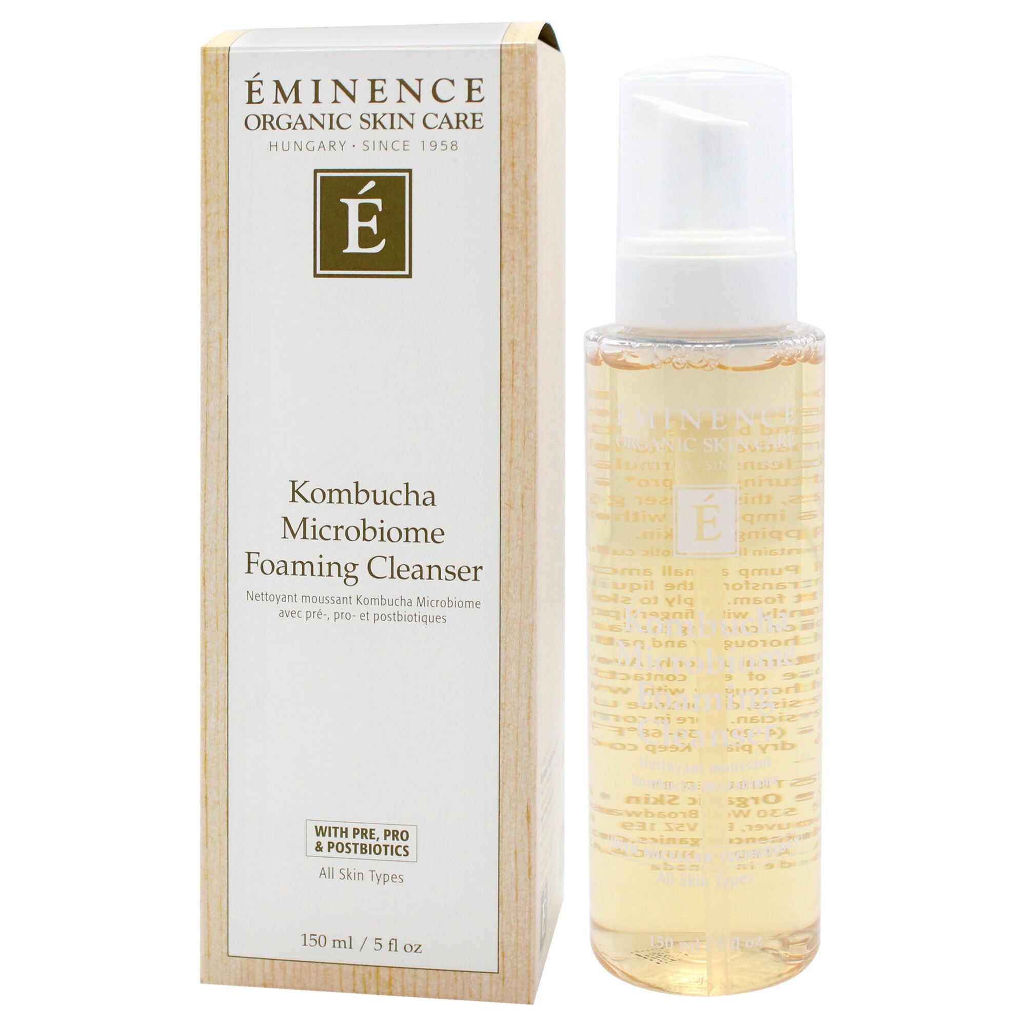 Kombucha Microbiome Foaming Cleanser by Eminence for Unisex - 5 oz Cleanser, White, alternate image number 3