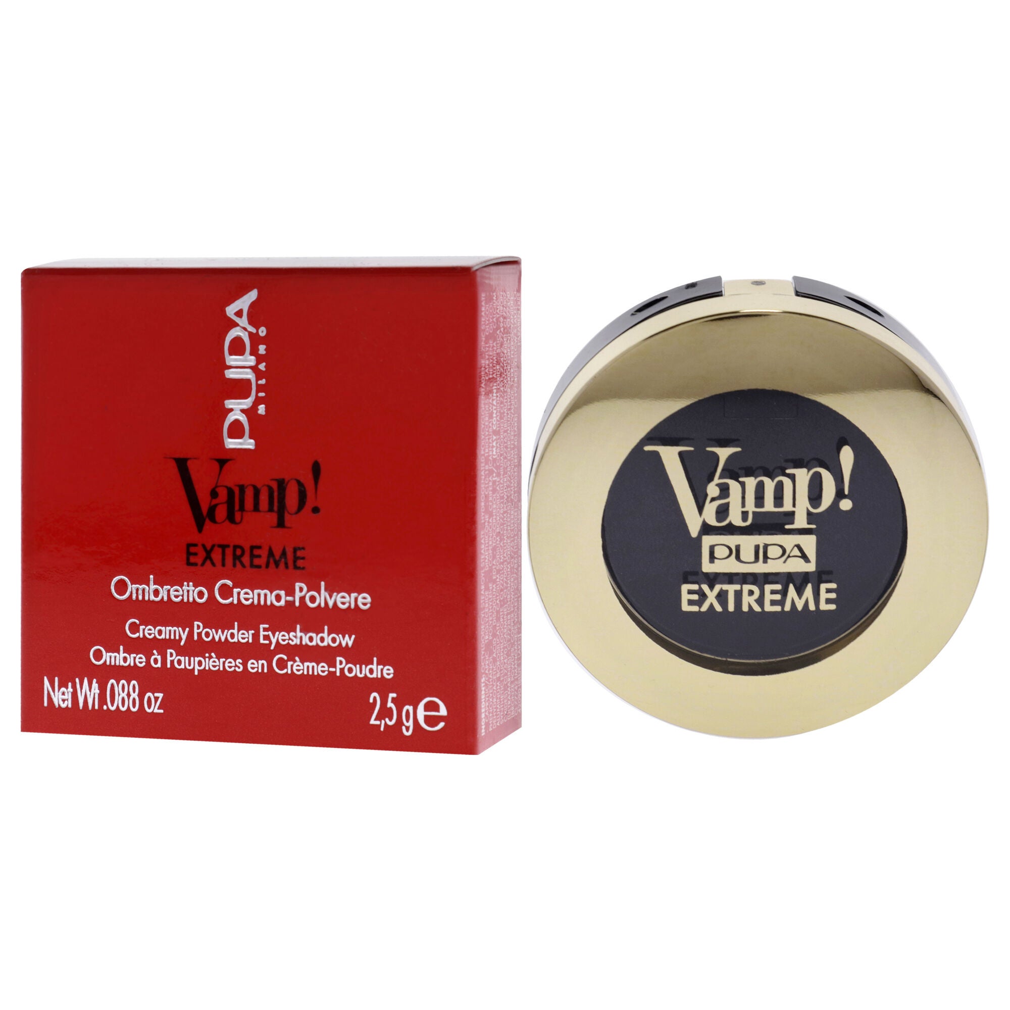 Vamp! Extreme Creamy Powder Eyeshadow - 004 Extreme Black by Pupa Milano for Women - 0.088 oz Eye Shadow, , alternate image number 7