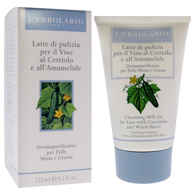 Cleansing Milk - Cucumber and Witch Hazel by LErbolario for Women - 4.2 oz Cleanser, NA, alternate image number null
