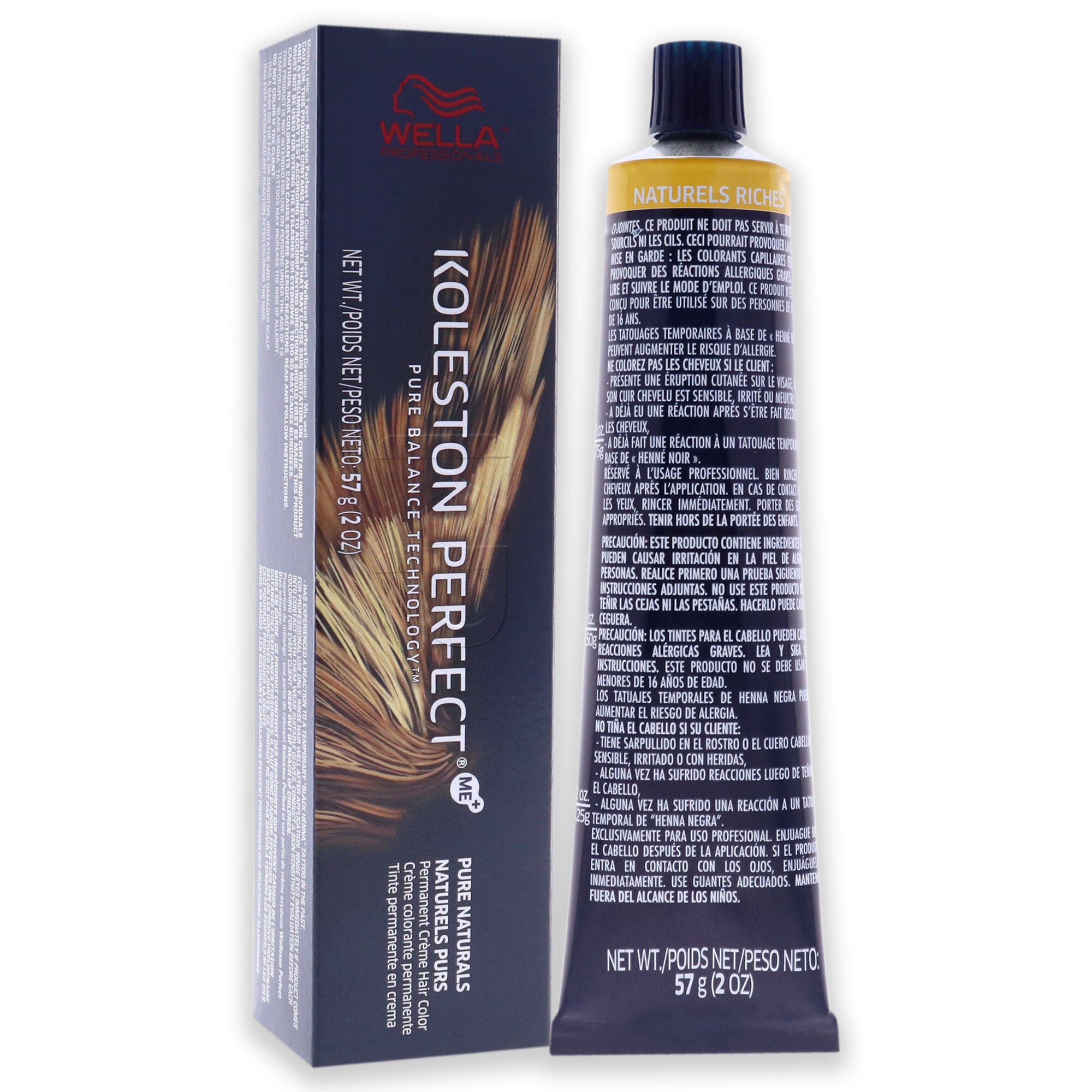 Koleston Perfect Permanent Creme Hair Color - 7 03 Medium Blonde-Natural Gold by Wella for Unisex - 2 oz Hair Color, See Description, alternate image number 2