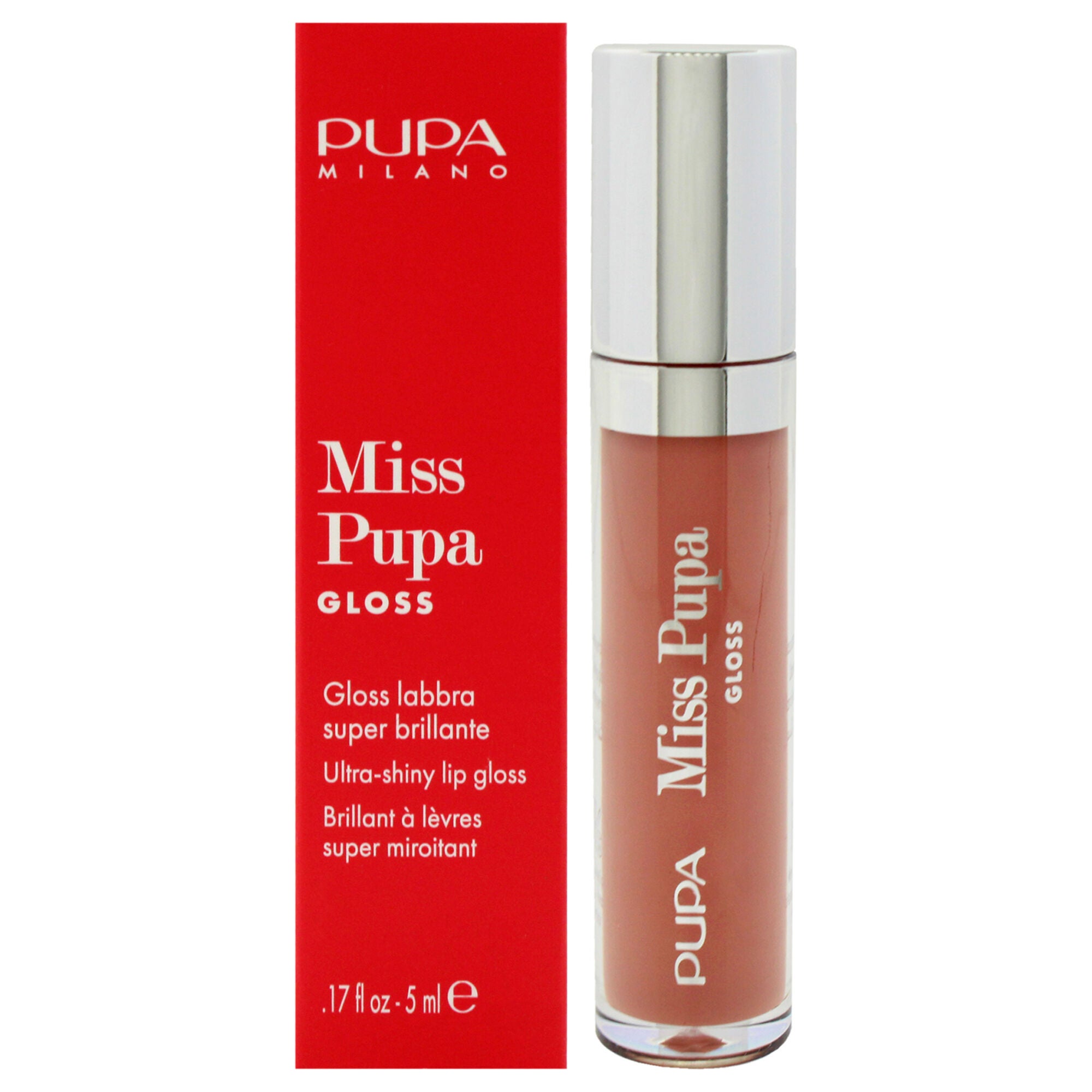 Miss Pupa Gloss Ultra-Shine Lip Gloss - 405 Blush Nude by Pupa Milano for Women - 0.17 oz Lip Gloss, See Description, hi-res image number 0
