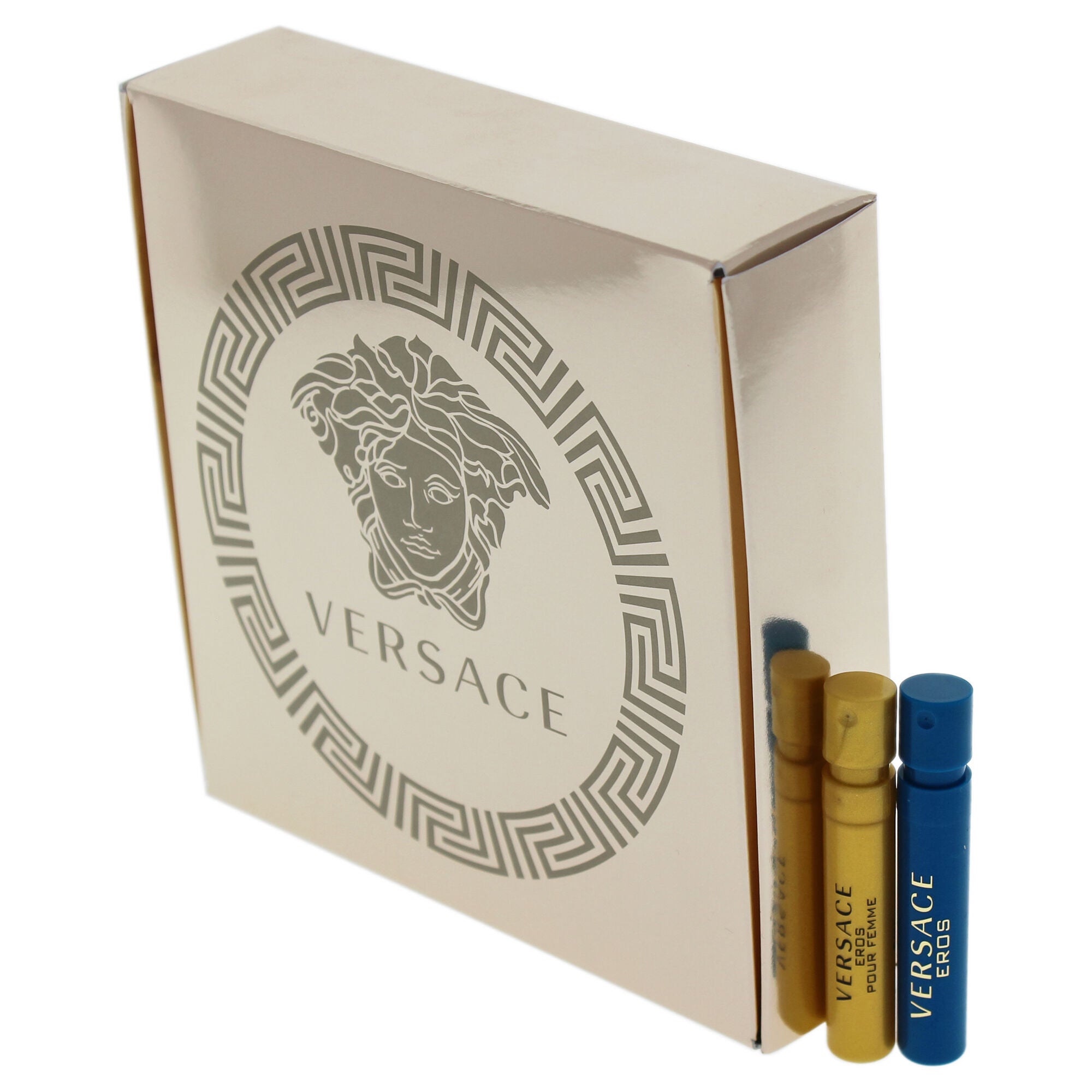 Versace Eros by Versace for Unisex - 2 Pc Mini Gift Set 1ml Pour Femme EDP Spray, 1ml Pour Homme EDT Spray, See Description, alternate image number 3