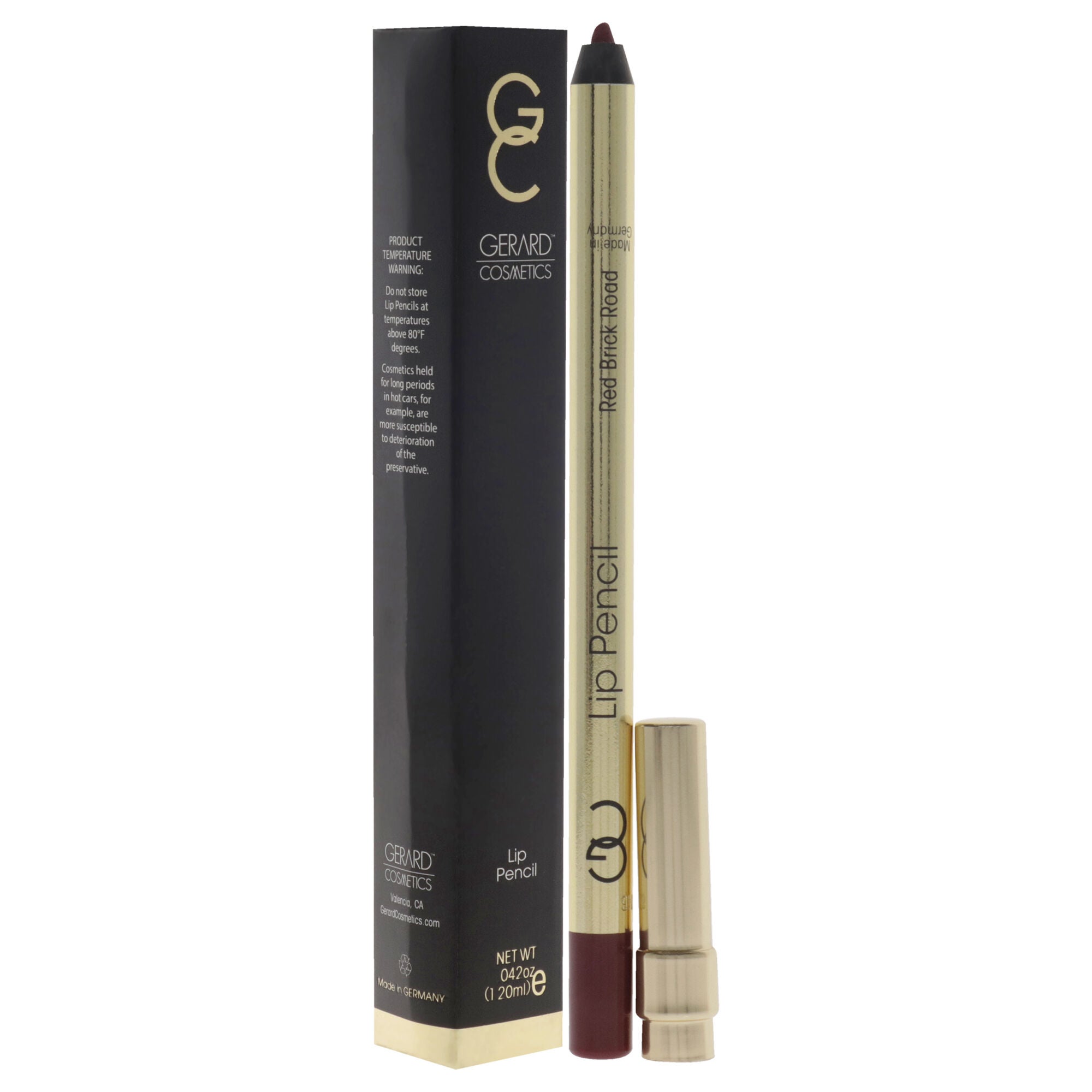 Lip Pencil - Red Brick Road by Gerard Cosmetic for Women - 0.4 oz Lip Pencil, See Description, alternate image number 2