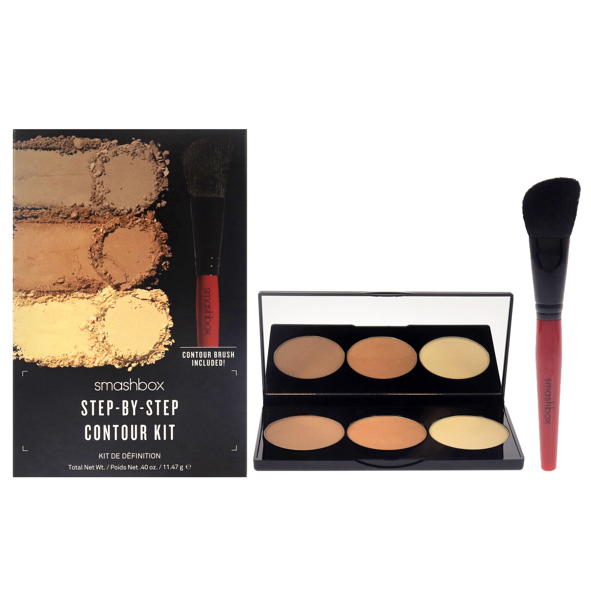 Step-By-Step Contour Kit by SmashBox for Women - 2 Pc 0.4oz Makeup, Brush, See Description, hi-res image number 0