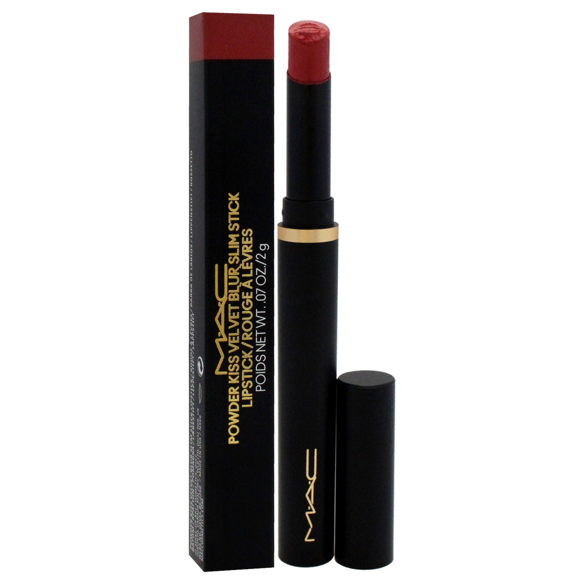 Powder Kiss Velvet Blur Slim Stick - 899 Brickthrough by MAC for Women - 0.07 oz Lipstick, See Description, alternate image number 2