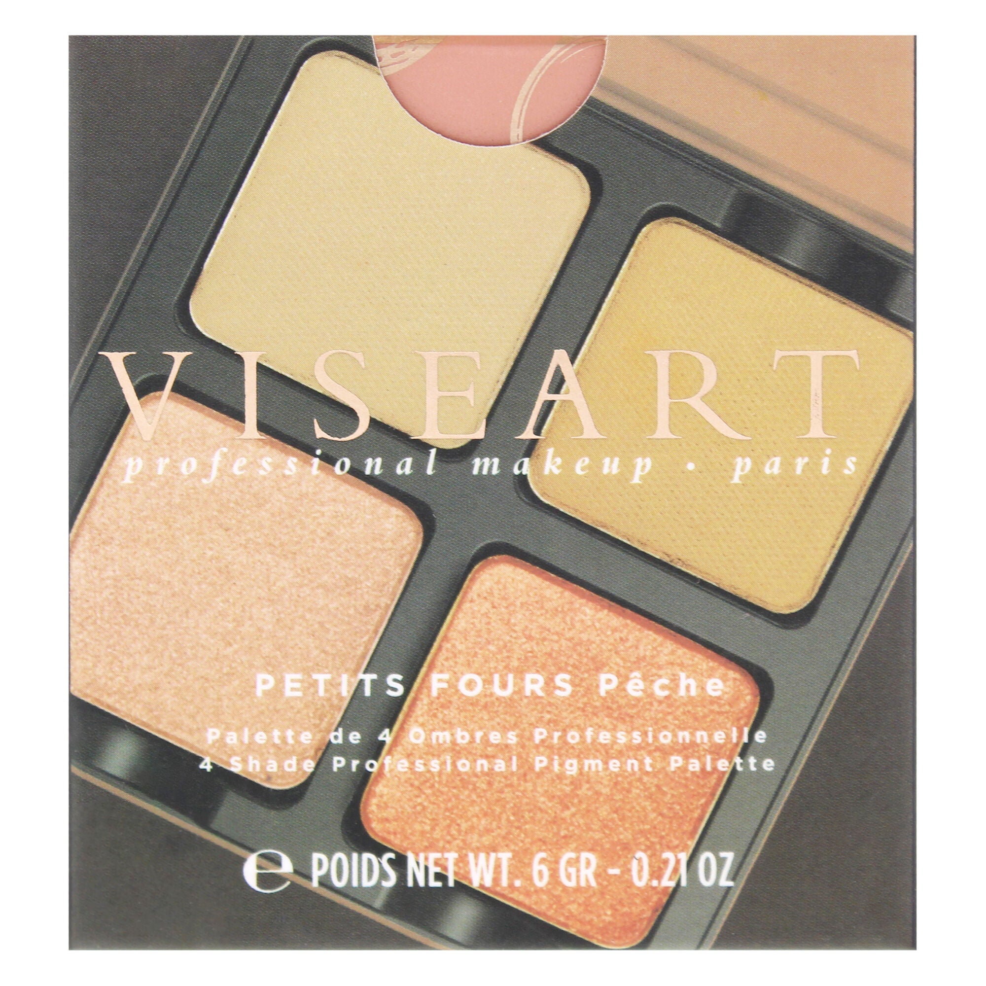 Petits Fours Eyeshadow Palette - Peach by Viseart Paris for Women - 0.21 oz Eye Shadow, Multi, alternate image number 4