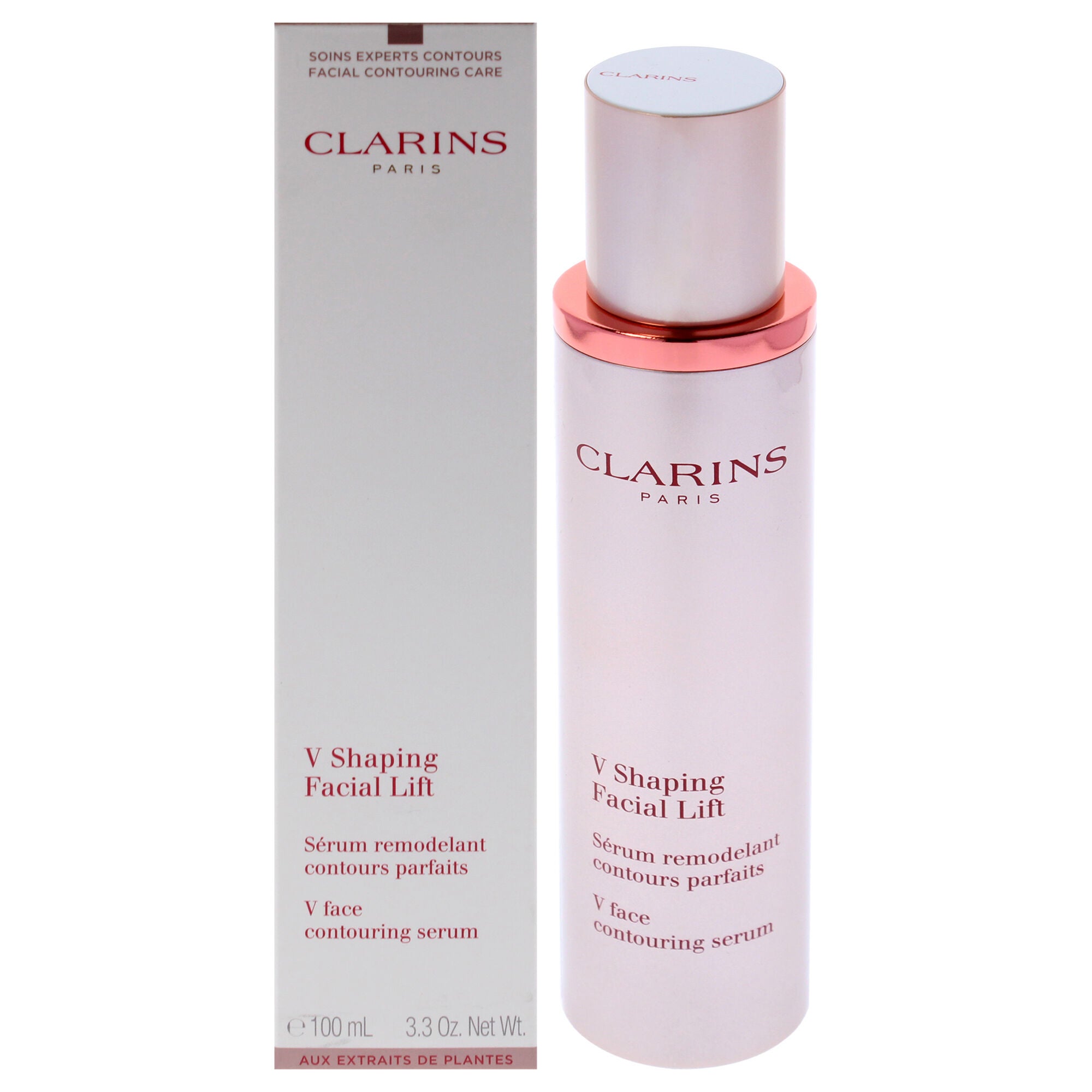 V Shaping Facial Lift Face Contouring Serum by Clarins for Women - 3.3 oz Serum, See Description, hi-res image number 0