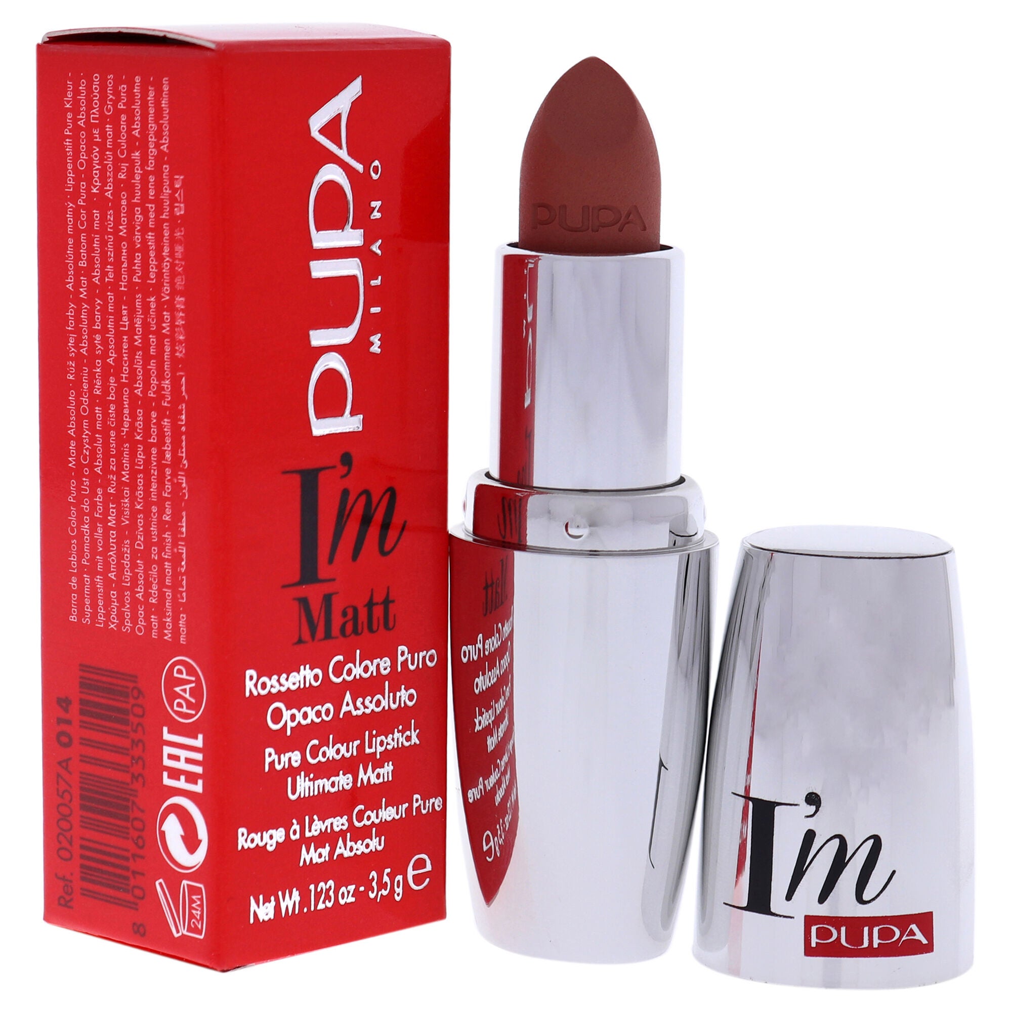 I Am Matt Pure Colour Lipstick - 014 Peachy Nude by Pupa Milano for Women - 0.123 oz Lipstick, , alternate image number 6
