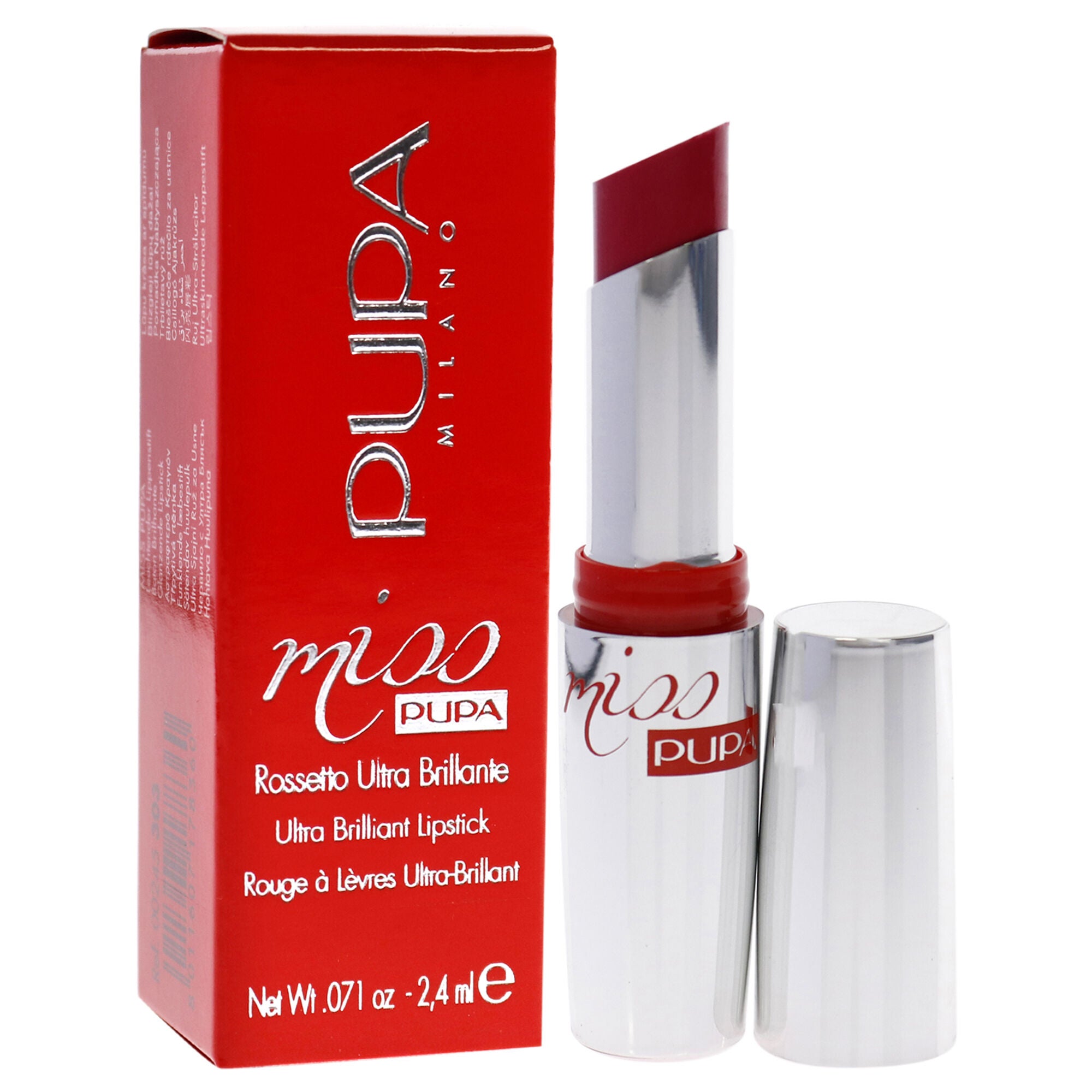 Miss Pupa Ultra Brilliant Lipstick - 303 Haute Couture Fuchsia by Pupa Milano for Women - 0.071 oz Lipstick, See Description, alternate image number 1