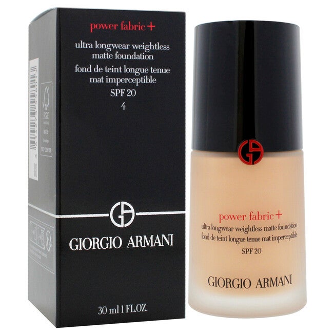 Power Fabric Plus Longwear Weightless Matte Foundation SPF 20 - 4 by Giorgio Armani for Women - 1 oz Foundation, See Description, alternate image number 2
