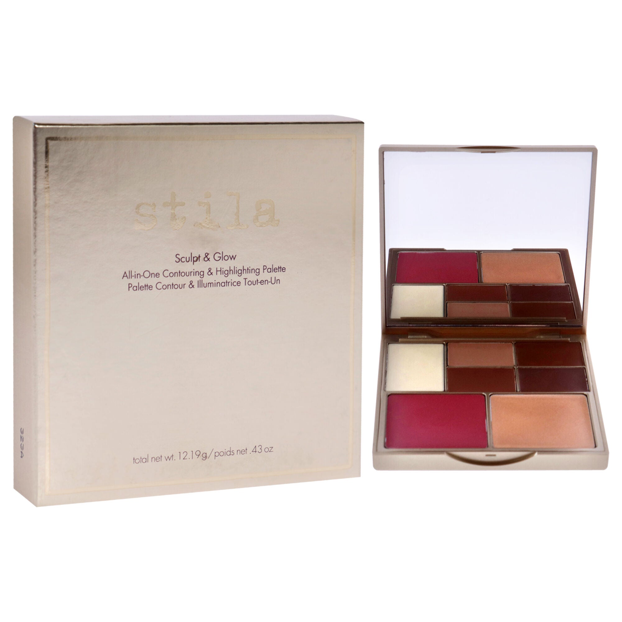 Sculpt and Glow All-in-One Contouring and Highlighting Palette by Stila for Women - 0.43 oz Makeup, See Description, alternate image number 1