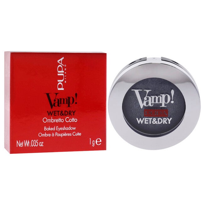 Vamp! Wet and Dry Baked Eyeshadow - 305 Anthracite Grey by Pupa Milano for Women - 0.035 oz Eye Shadow, See Description, alternate image number 1