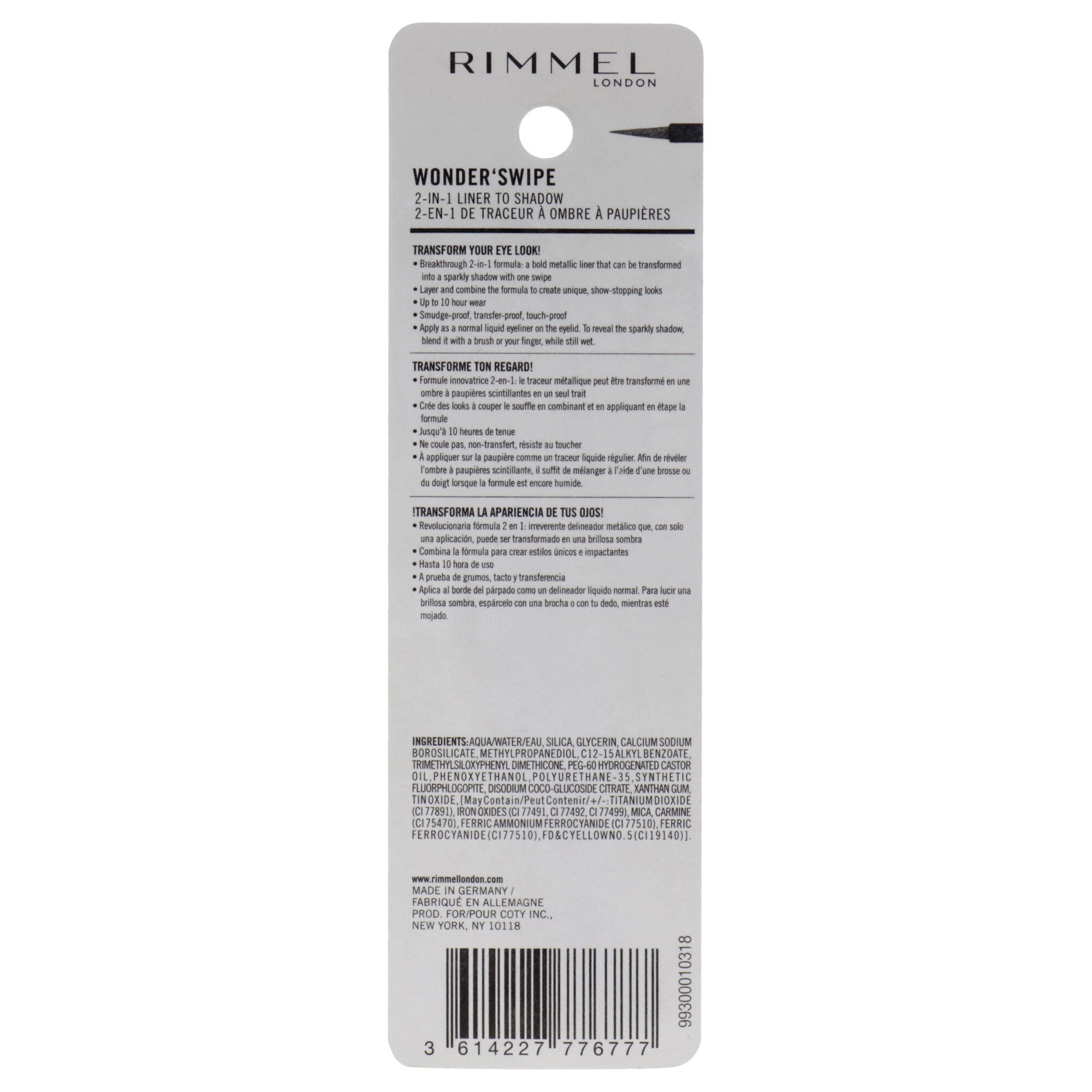Wonder Swipe 2-in-1 Liner to Shadow - 012 Kha-Ching by Rimmel London for Women - 0.058 oz Eyeliner, See Description, alternate image number 2