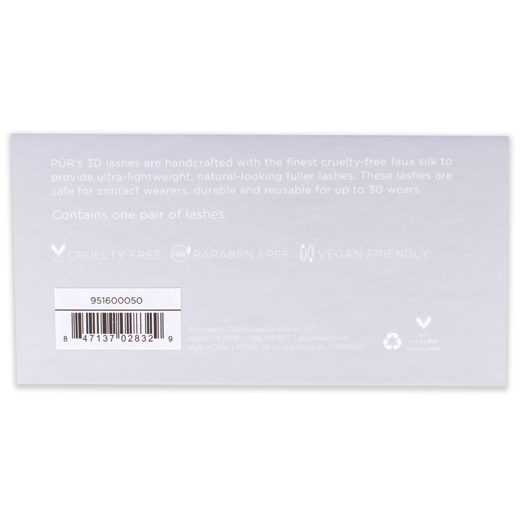 Pro Eyelashes - Diva by Pur Cosmetics for Women - 1 Pair Eyelashes, Black, alternate image number 1