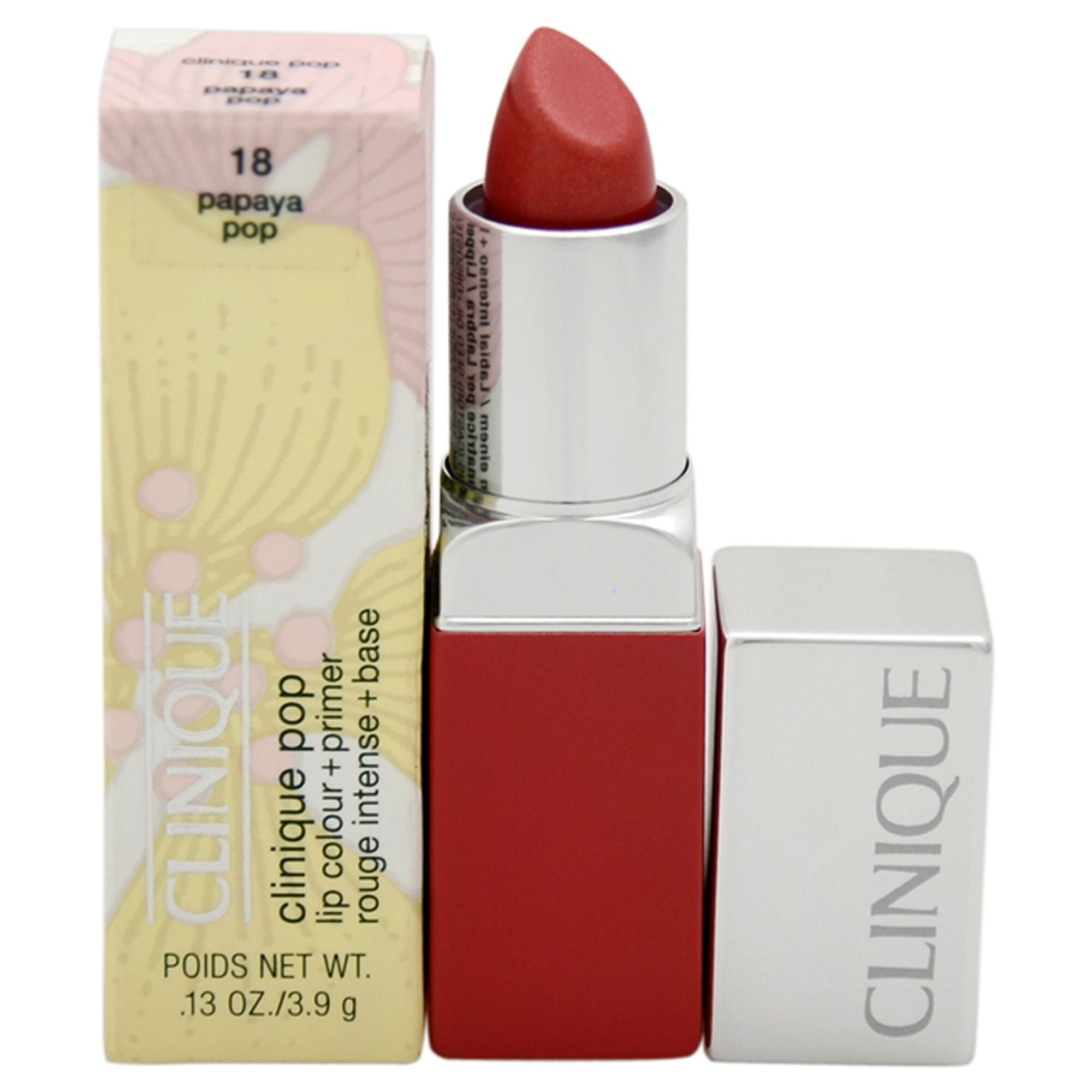 Clinique Pop Lip Colour + Primer - 18 Papaya Pop by Clinique for Women - 0.1 oz Lipstick, , alternate image number 1