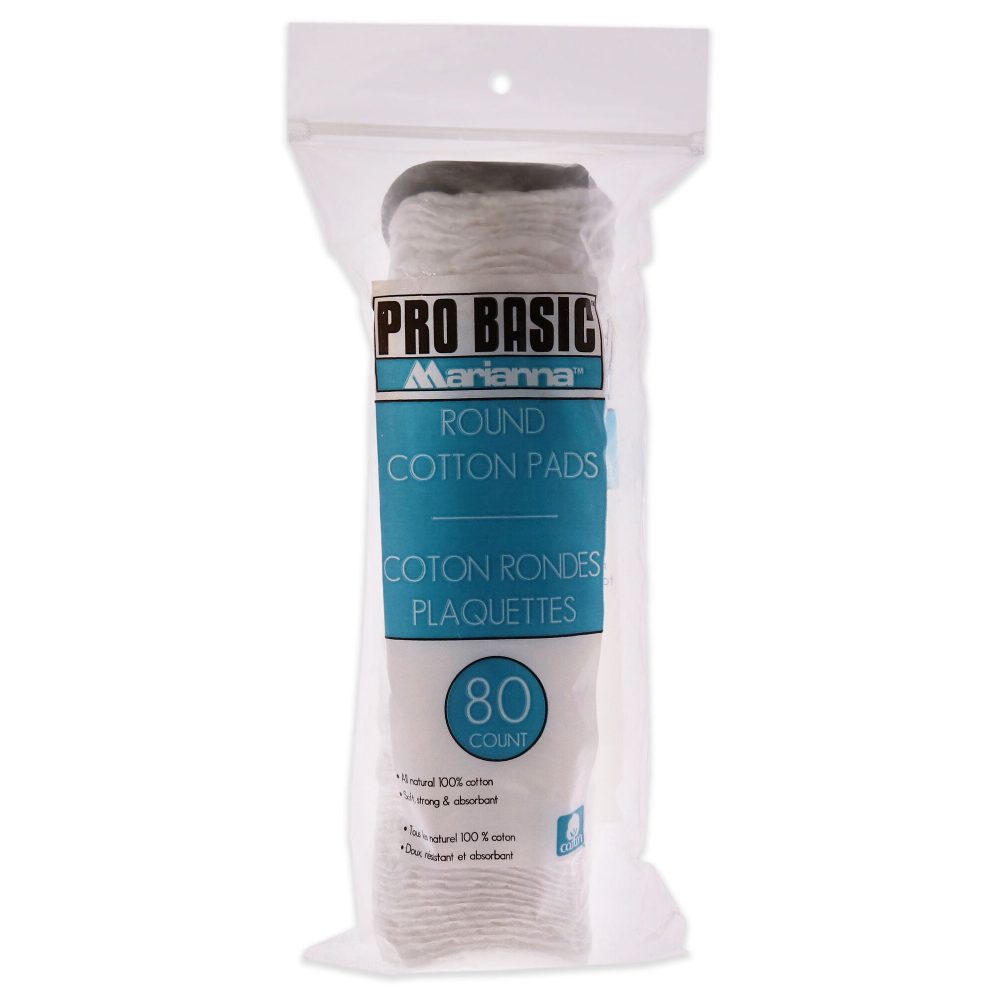 Pro Basic Round Cotton Pads by Marianna for Unisex - 80 Pc Pads, , alternate image number 1